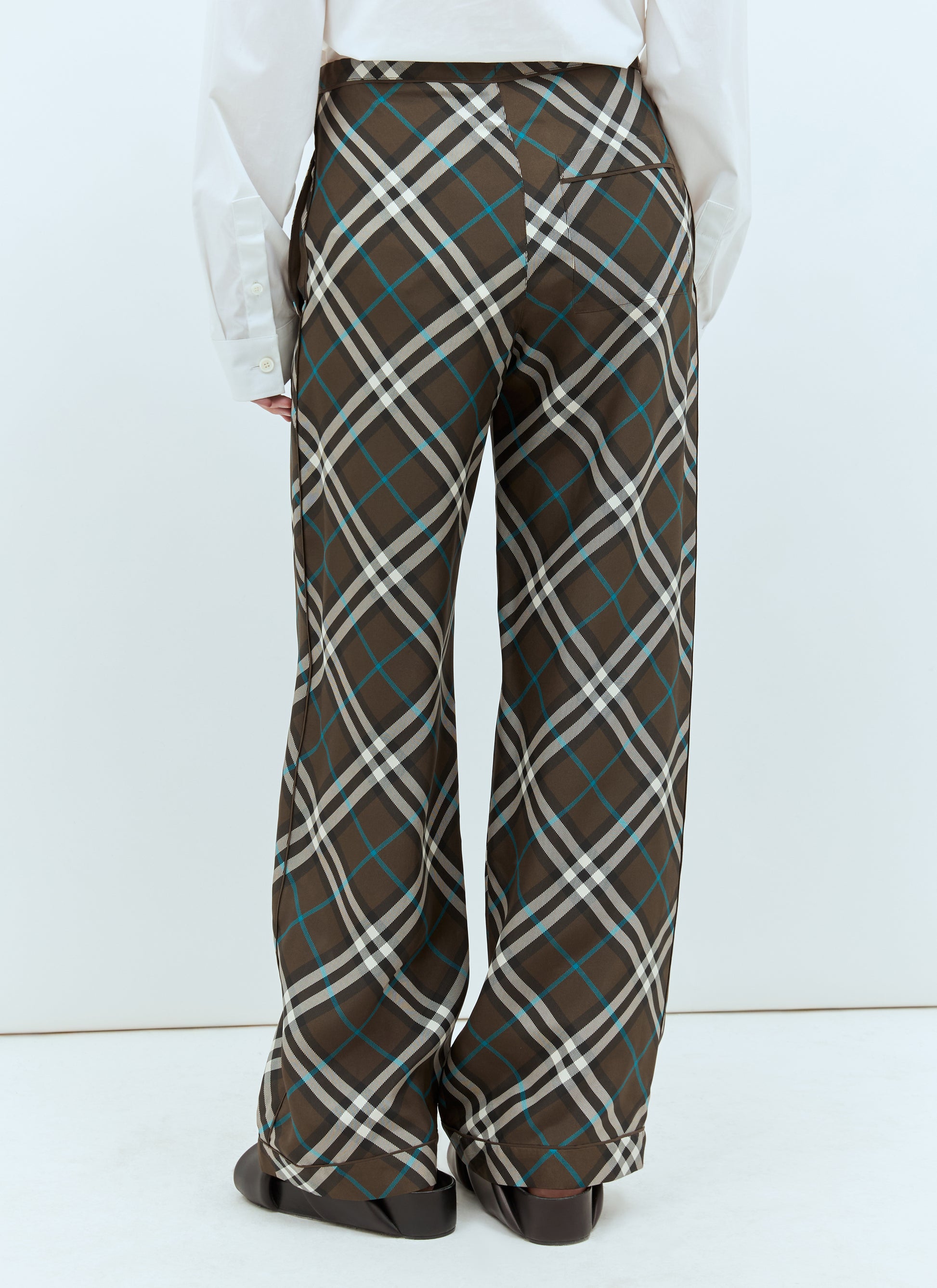 Burberry Women Check Silk Pants BURBERRY
