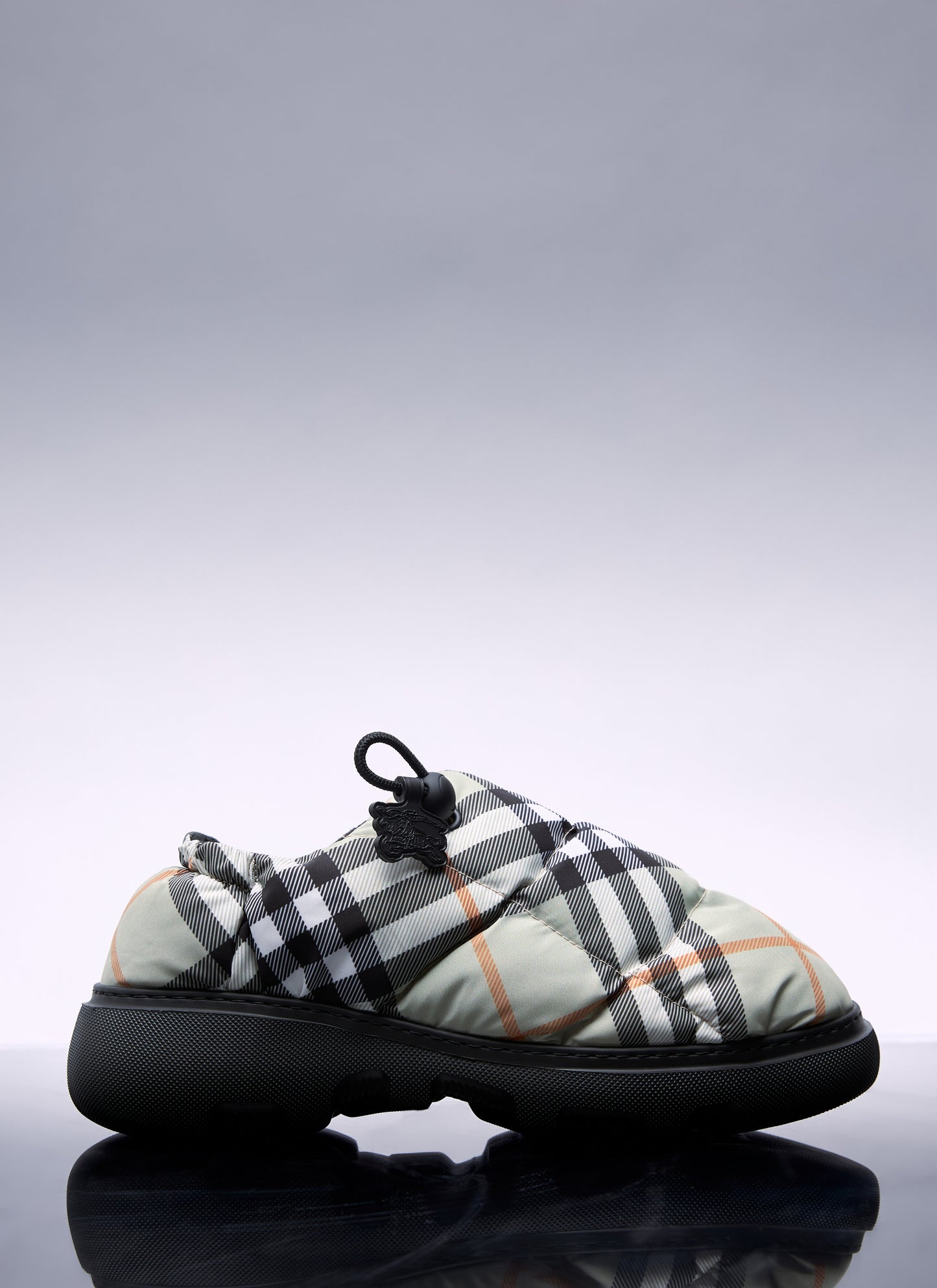 Burberry Women Check Nylon-Blend Pillow Mule BURBERRY