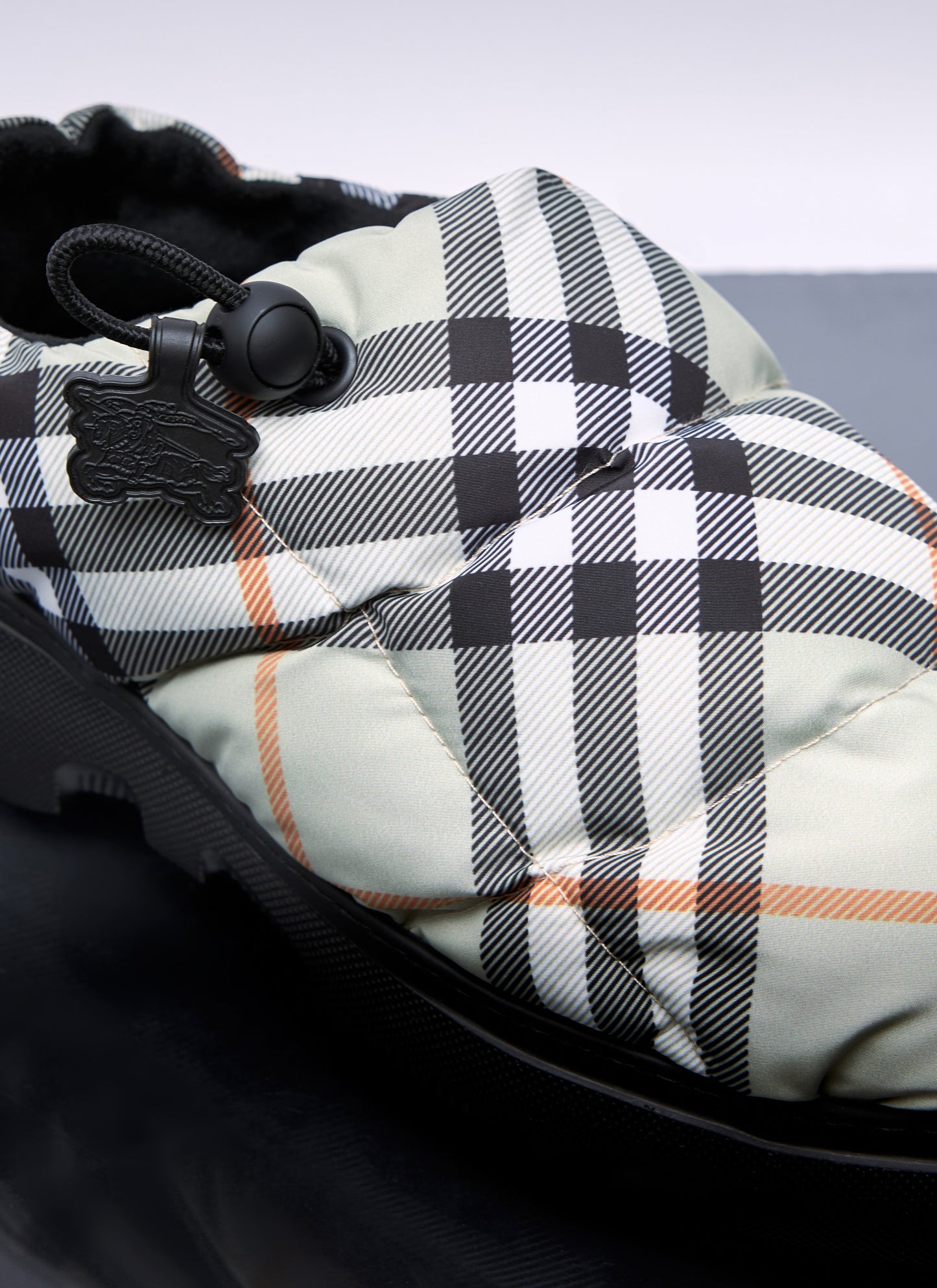 Burberry Women Check Nylon-Blend Pillow Mule BURBERRY