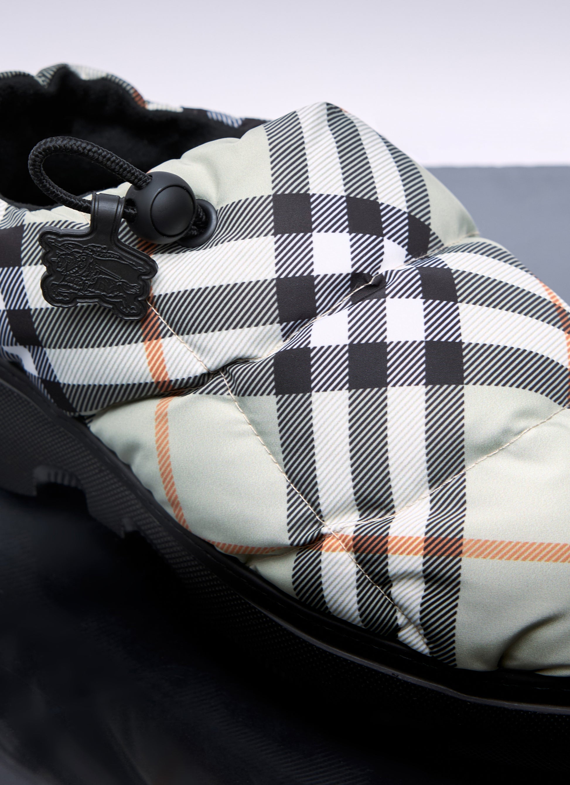 Burberry Women Check Nylon-Blend Pillow Mule BURBERRY