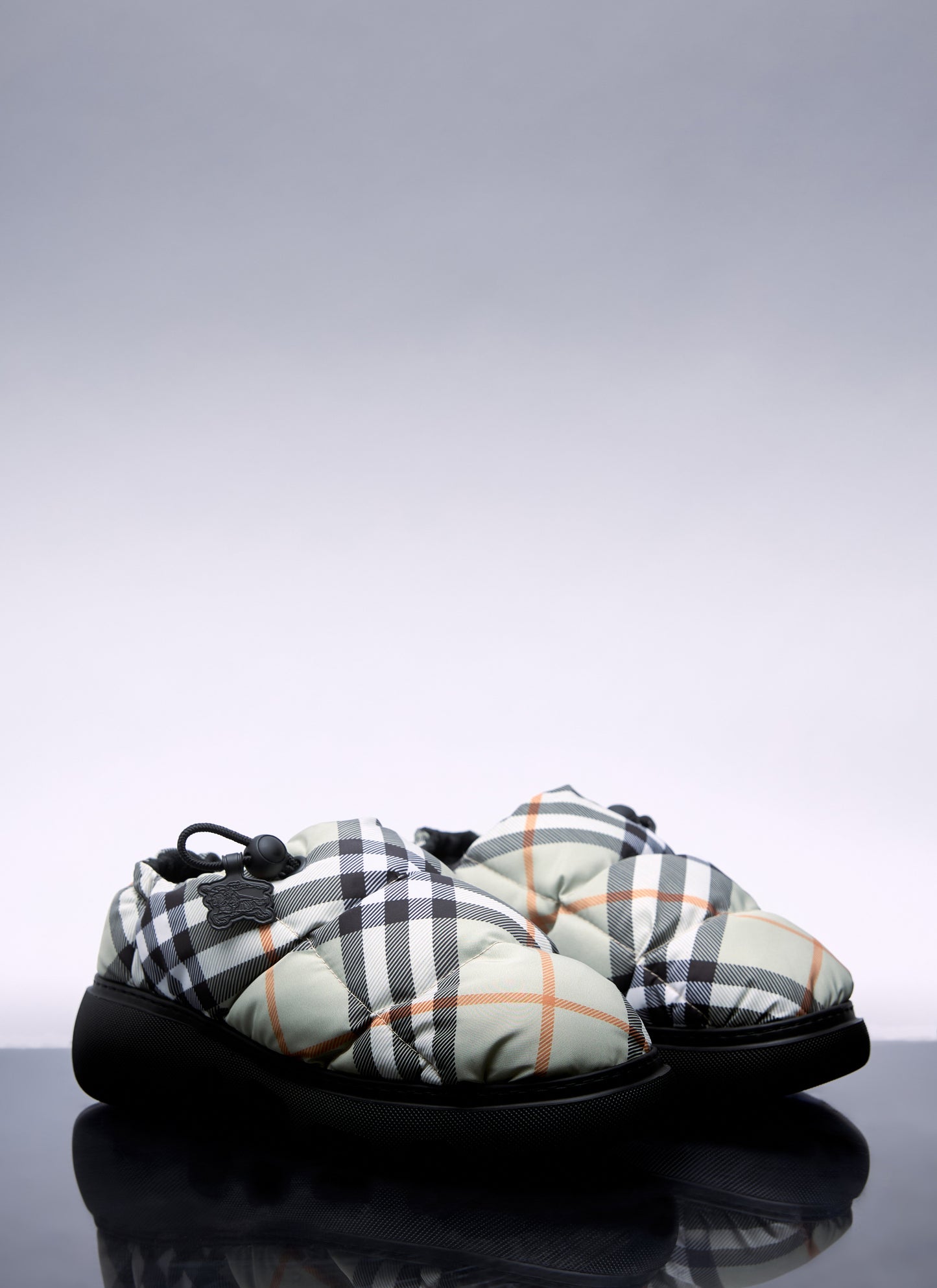 Burberry Women Check Nylon-Blend Pillow Mule BURBERRY
