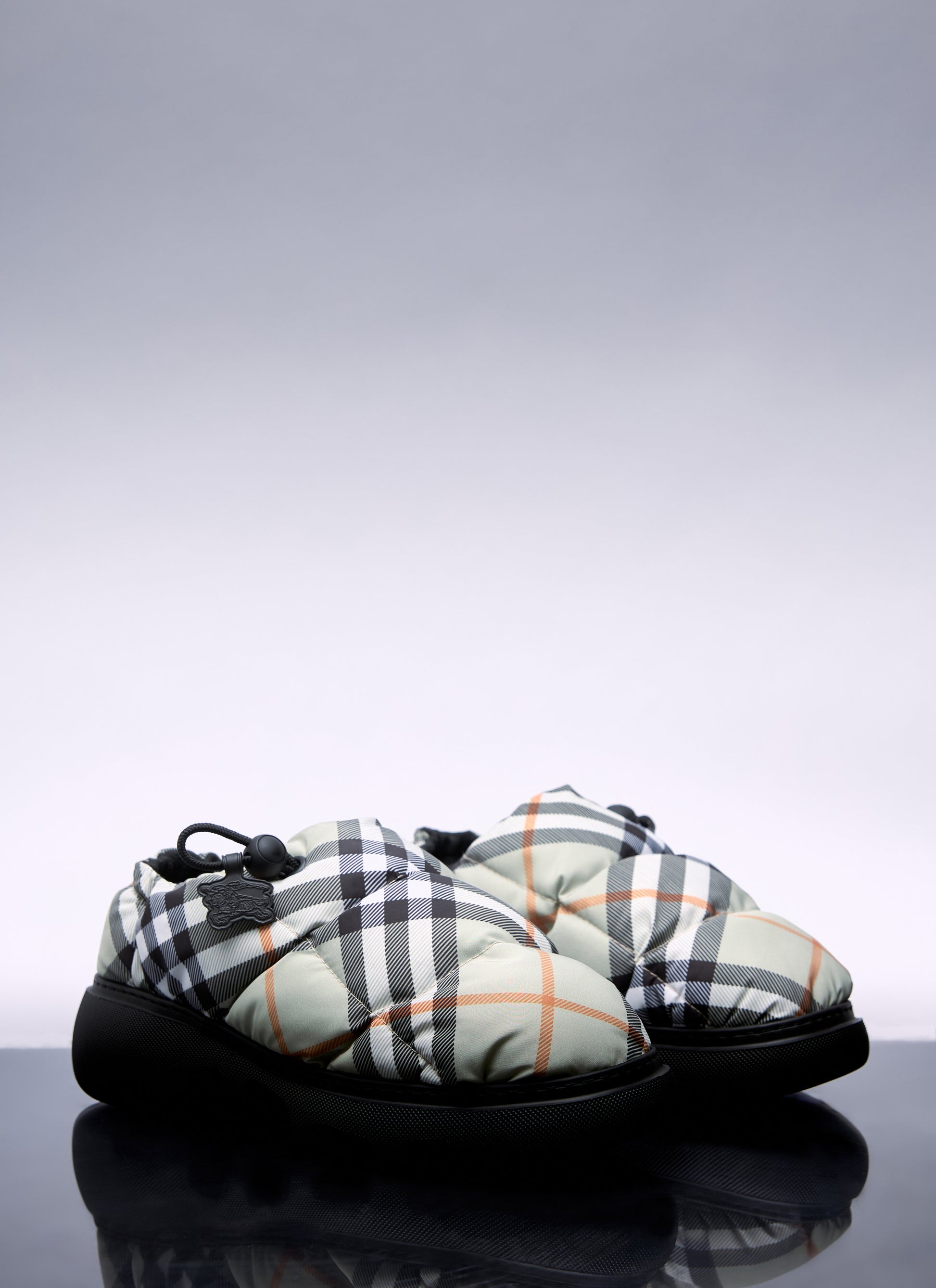 Burberry Women Check Nylon-Blend Pillow Mule BURBERRY
