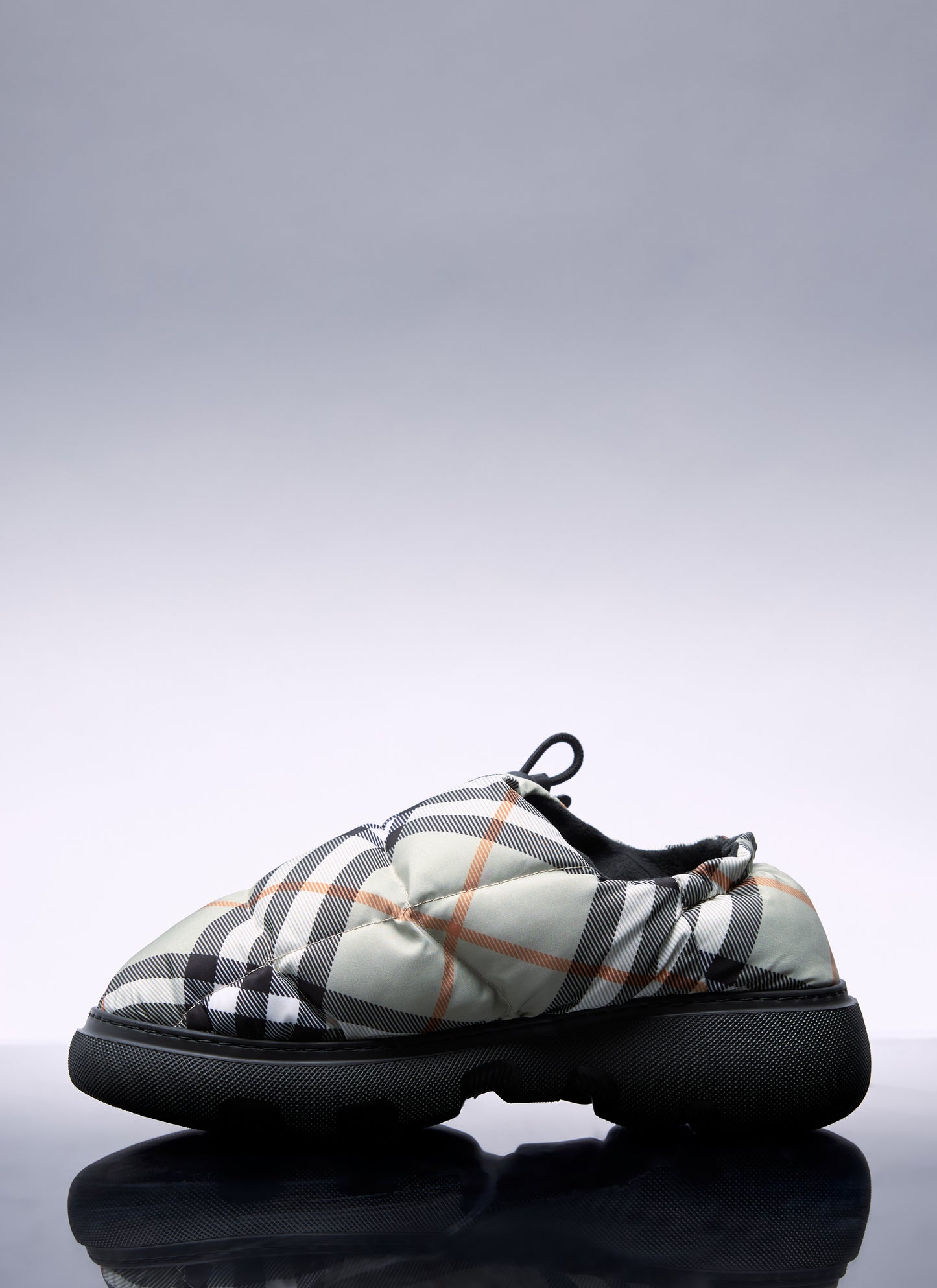 Burberry Women Check Nylon-Blend Pillow Mule BURBERRY