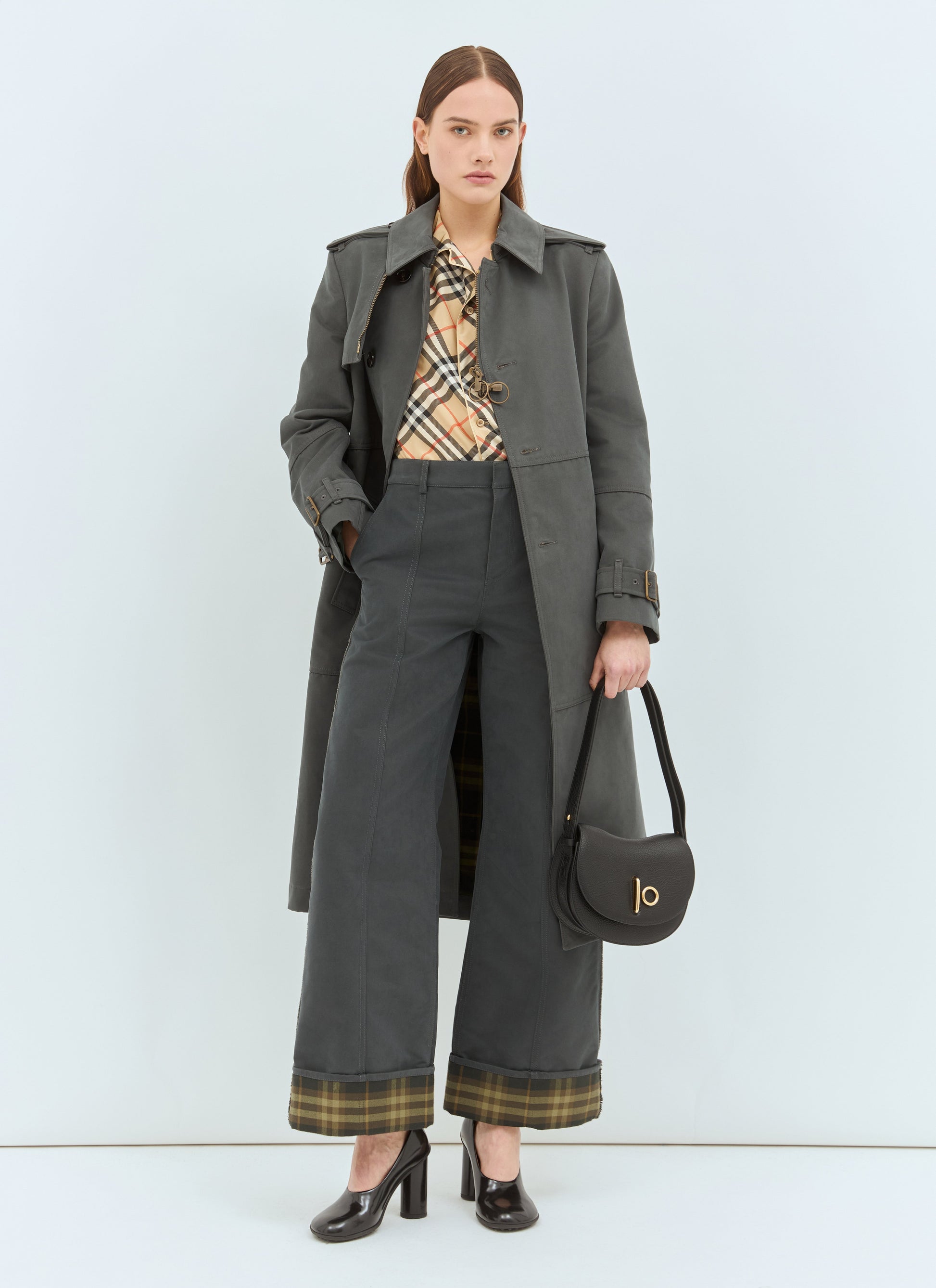 Burberry Women Check Cuffs Pants BURBERRY