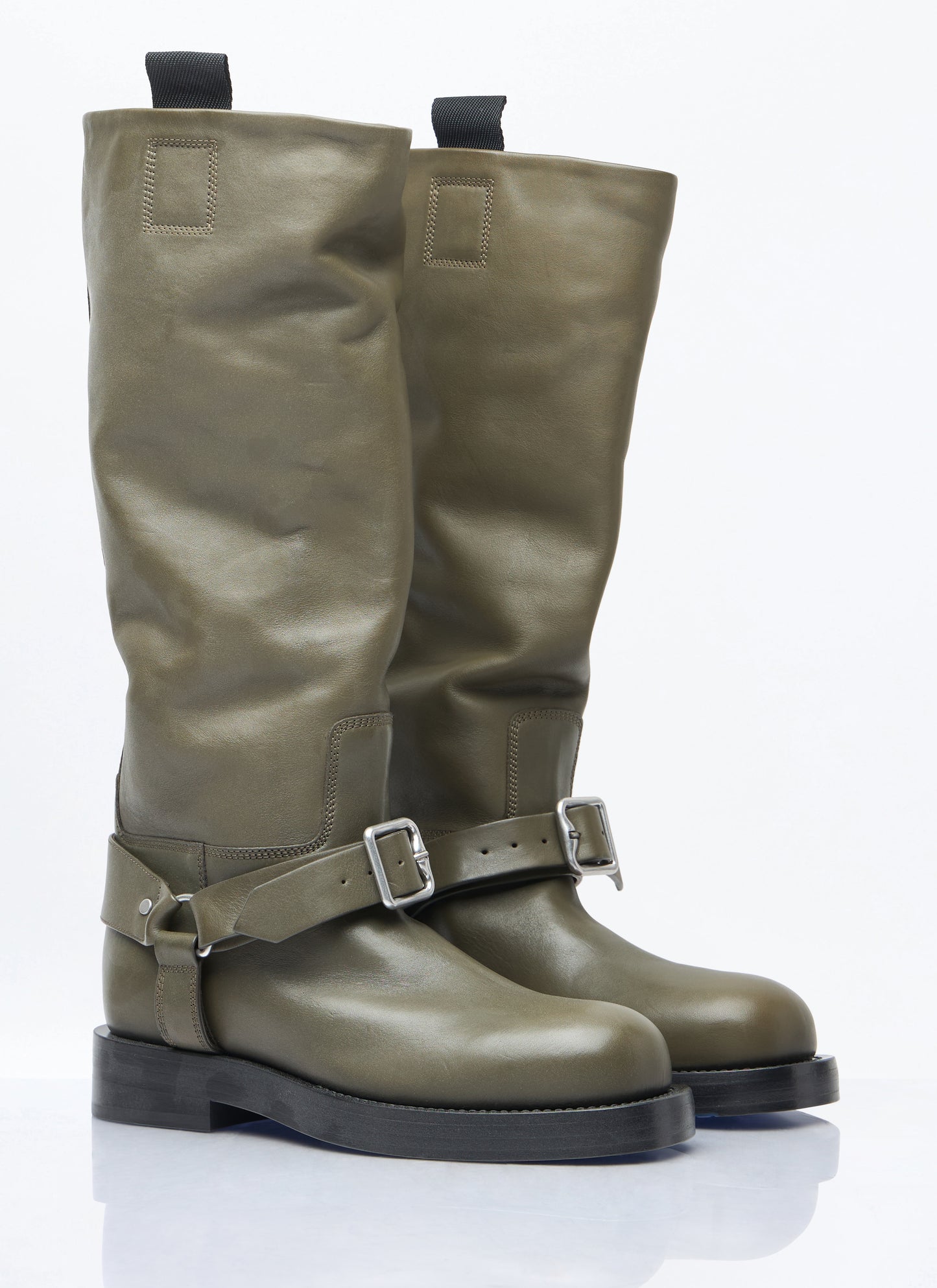 Burberry Women Leather Saddle High Boots BURBERRY