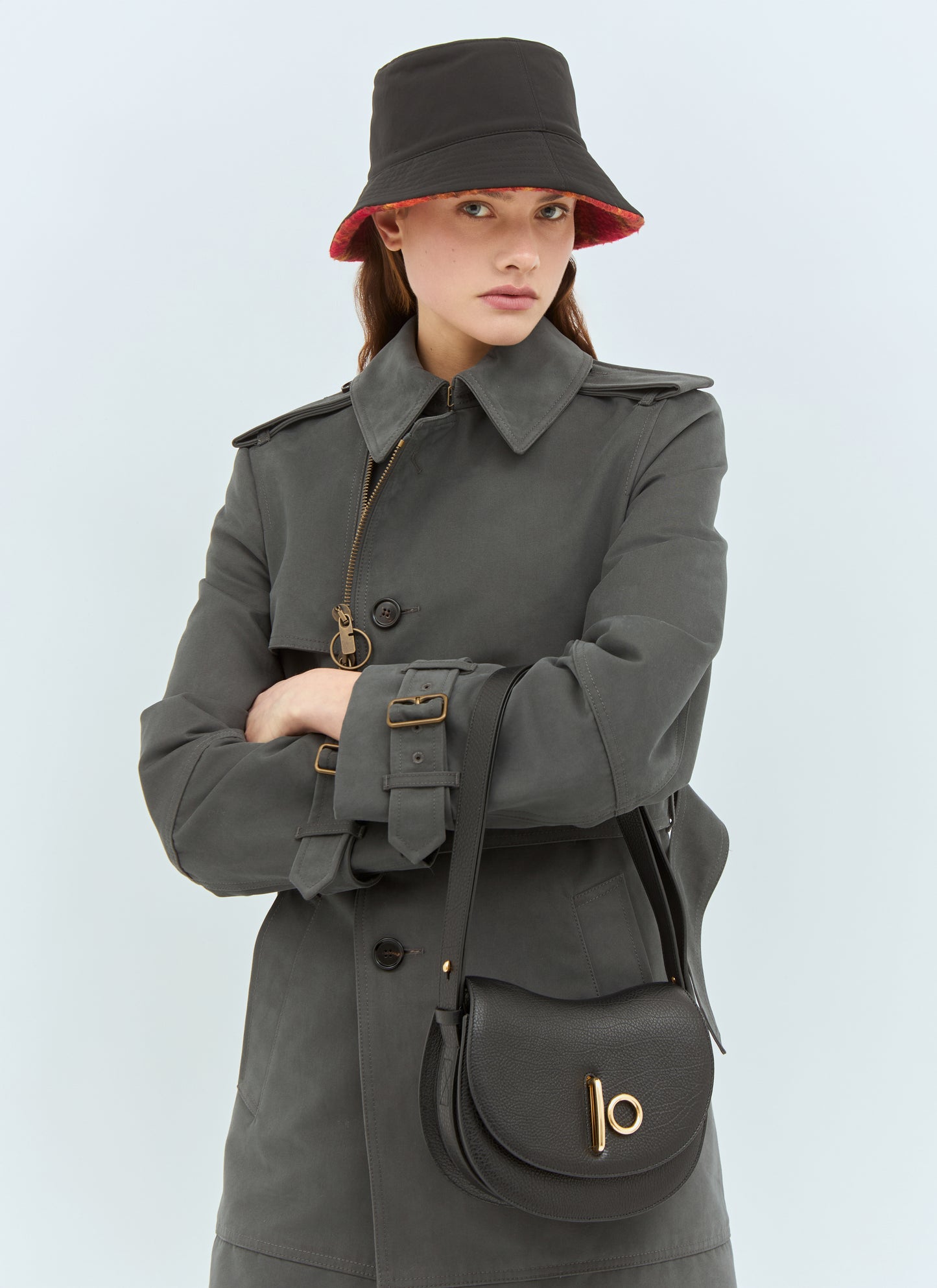 Burberry Women Reversible Check Fleece Bucket Hat