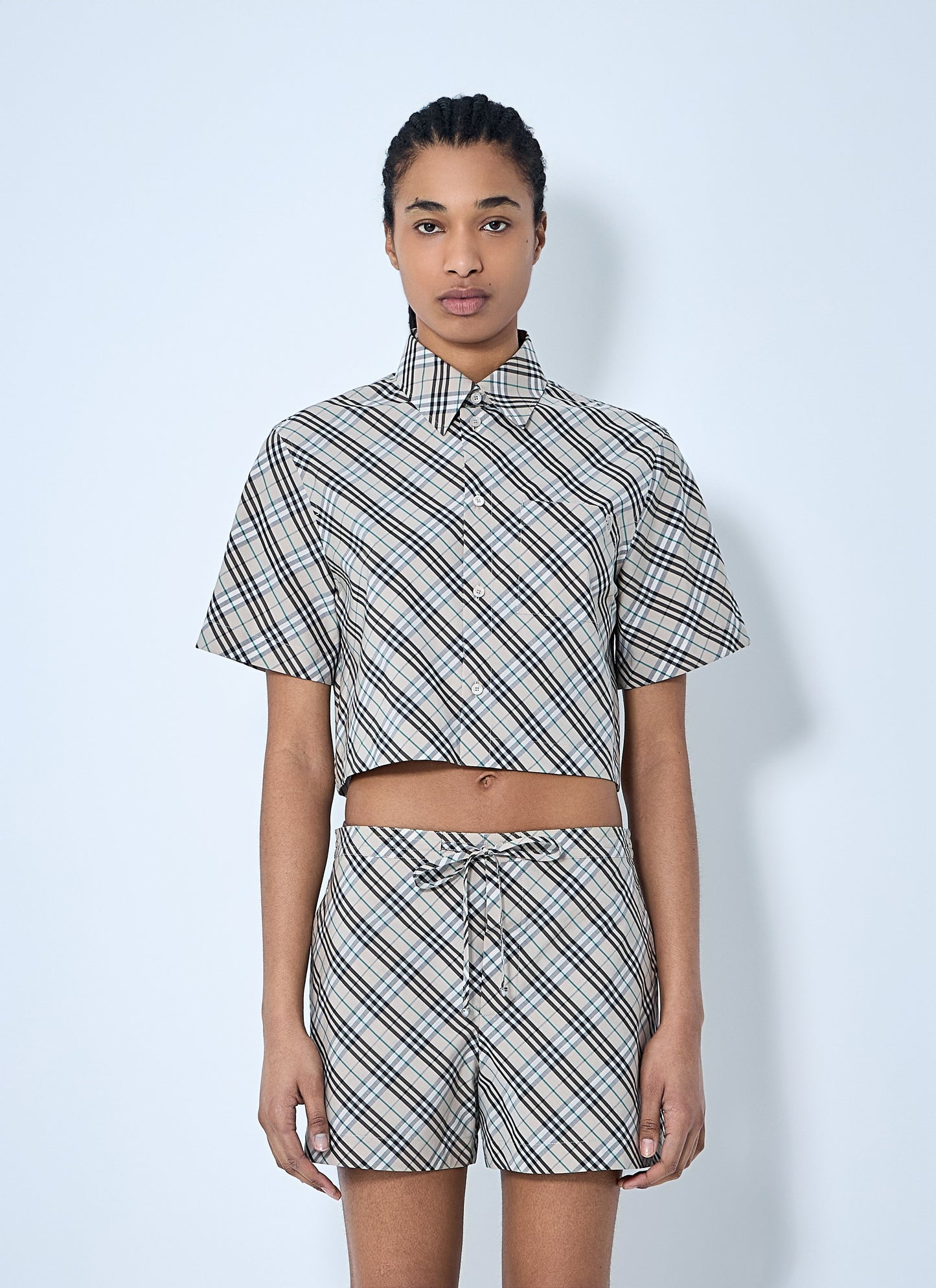 Burberry Women Crop Check Shirt BURBERRY