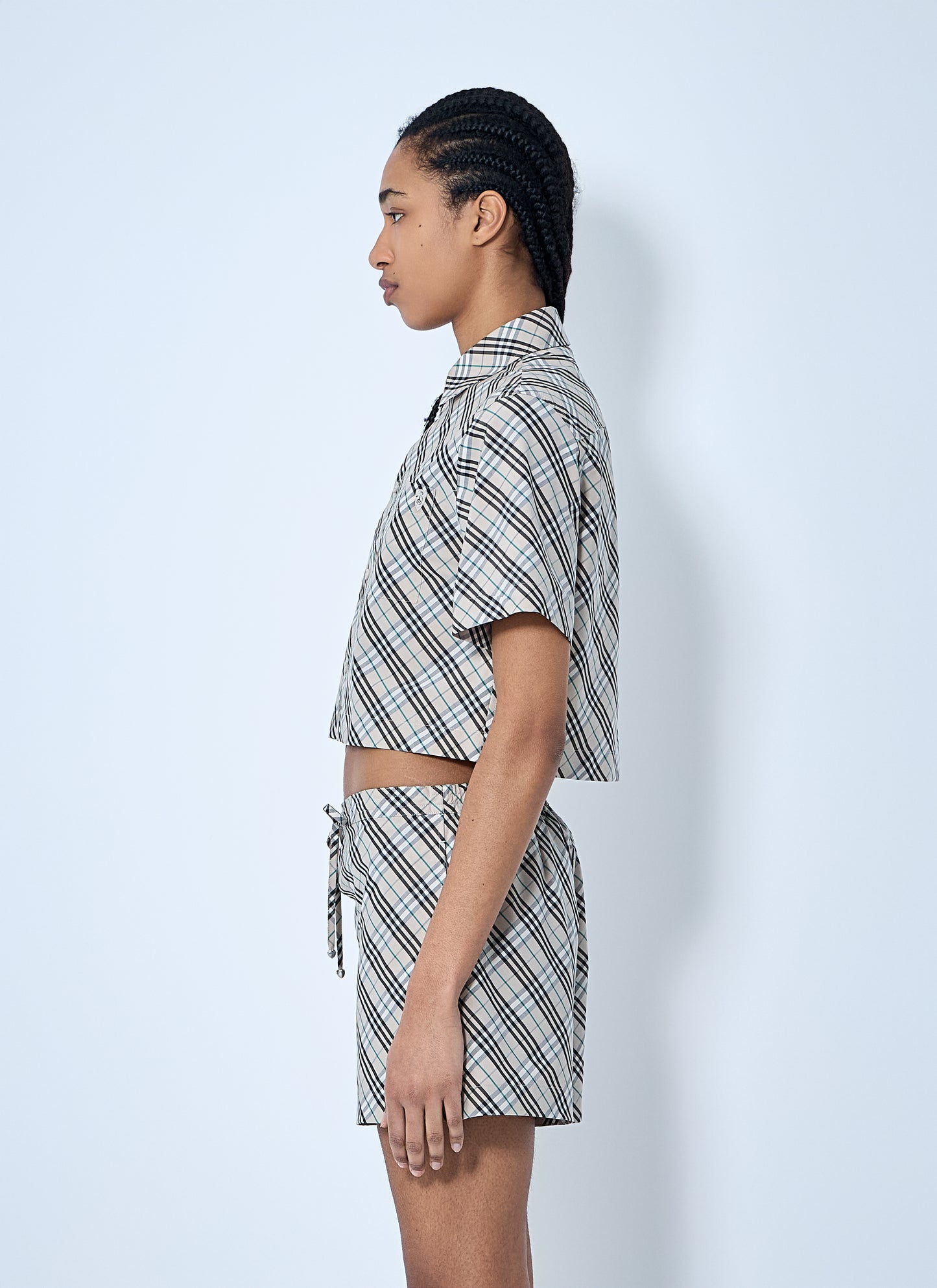 Burberry Women Crop Check Shirt BURBERRY
