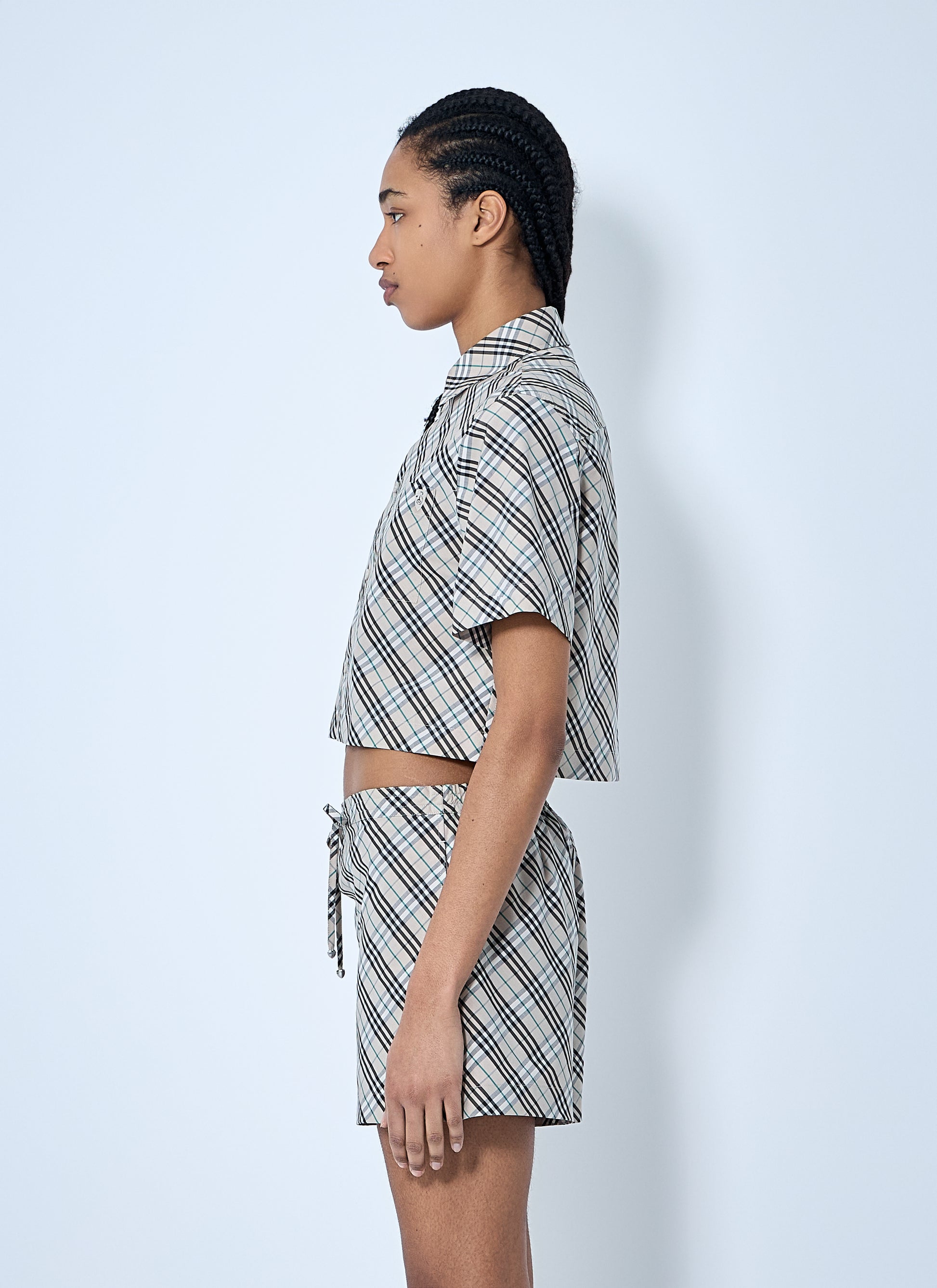 Burberry Women Crop Check Shirt BURBERRY