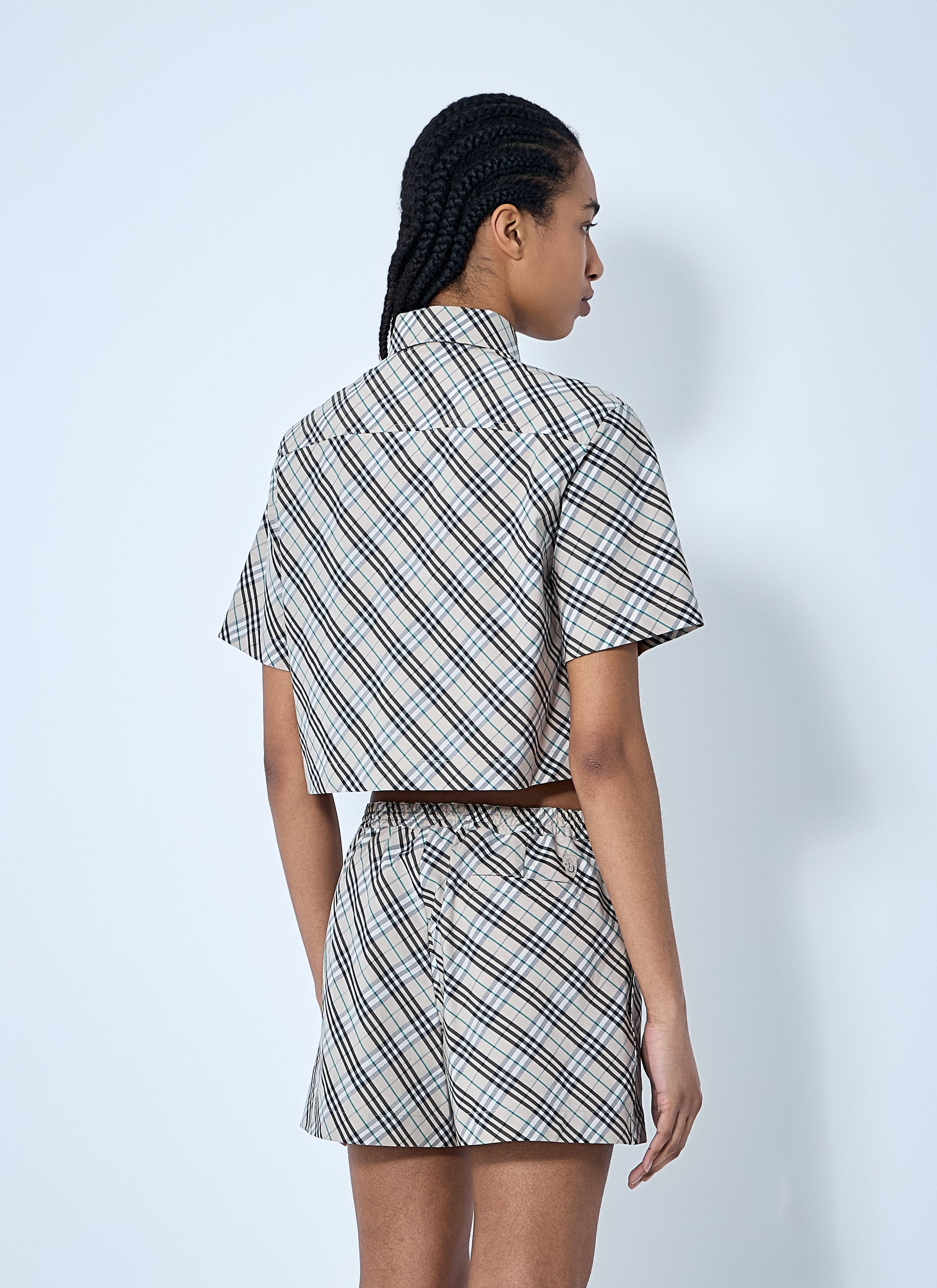 Burberry Women Crop Check Shirt BURBERRY