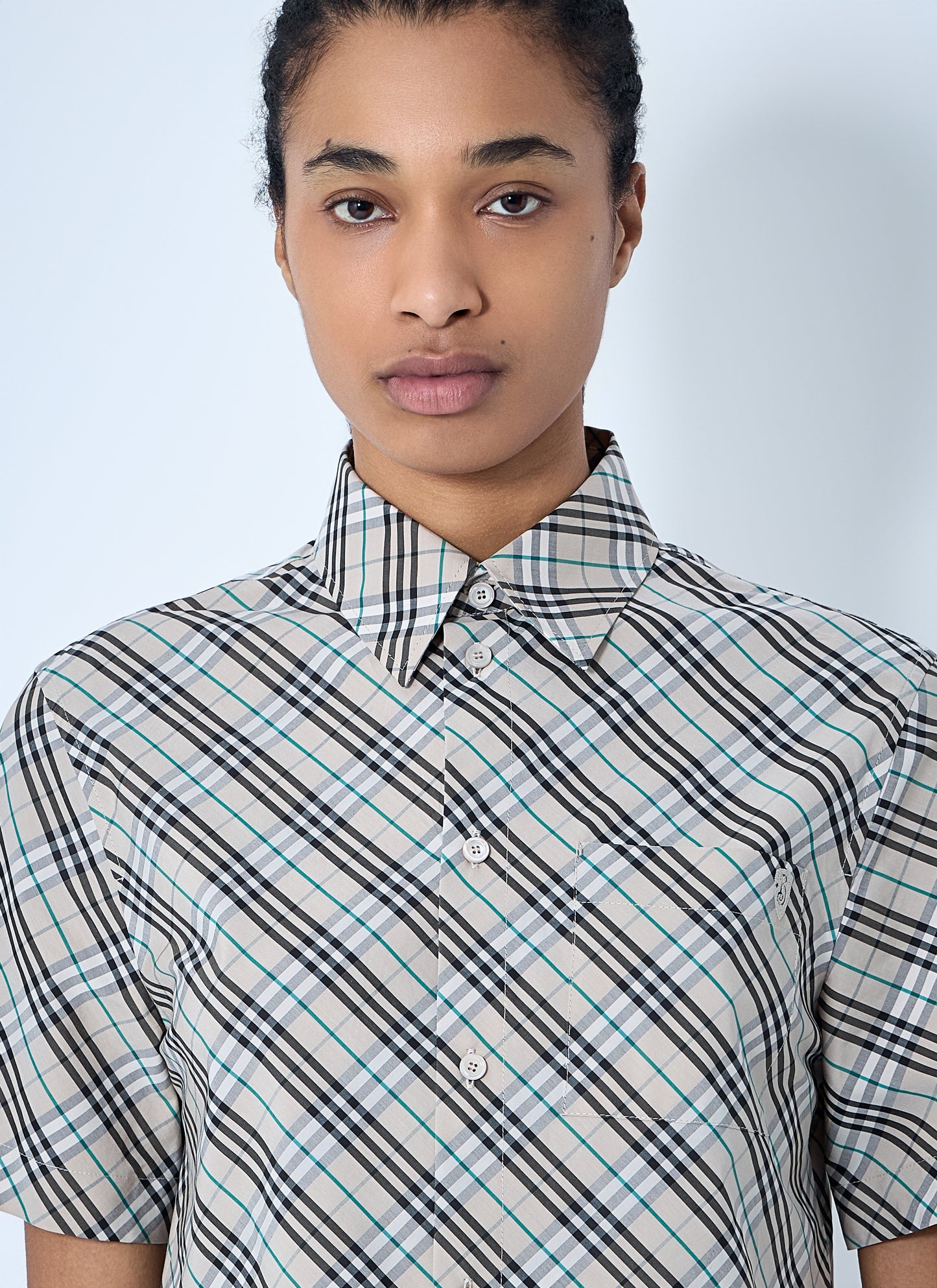 Burberry Women Crop Check Shirt BURBERRY