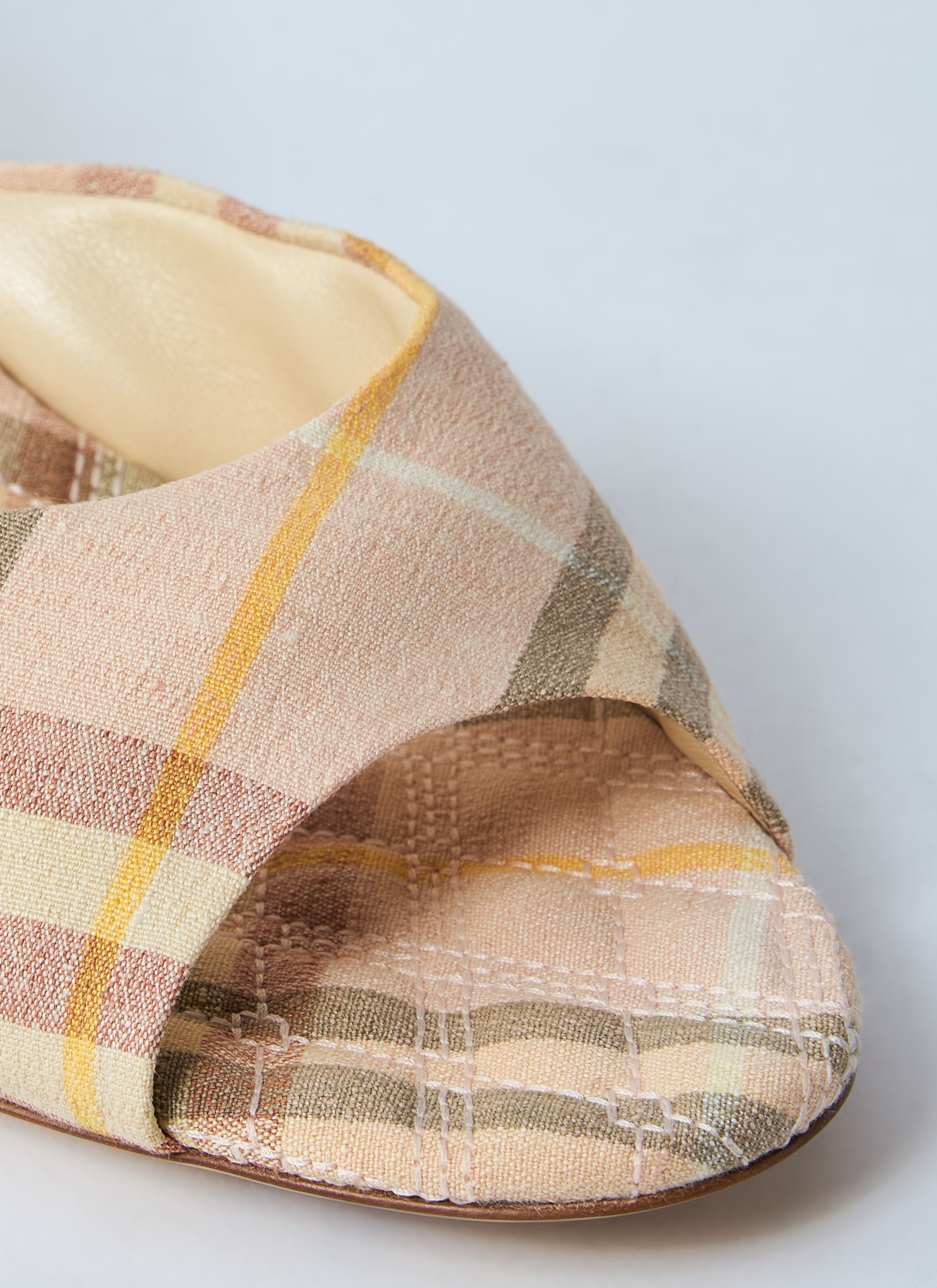 Burberry Women Check Heeled Mules BURBERRY