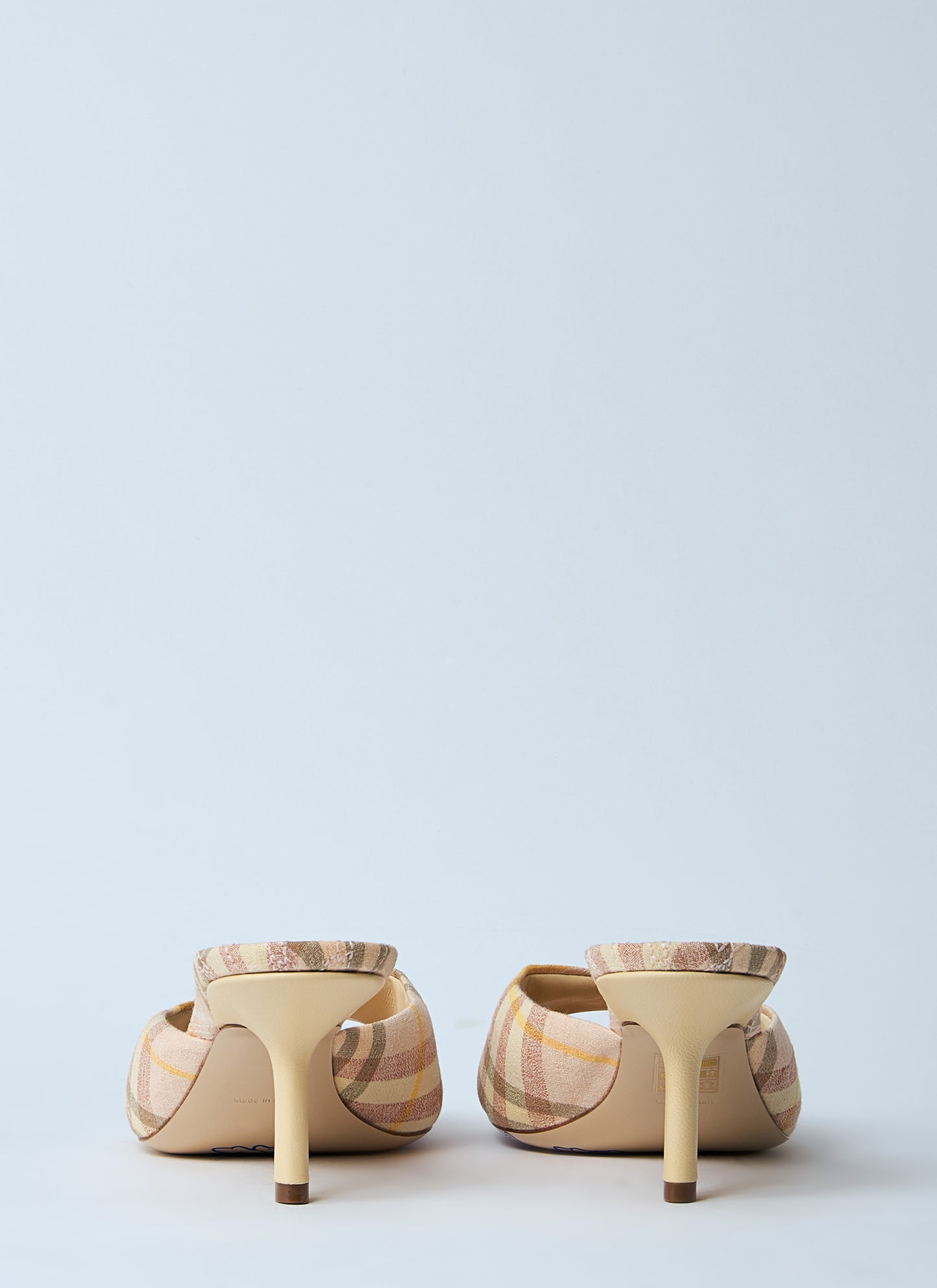 Burberry Women Check Heeled Mules BURBERRY