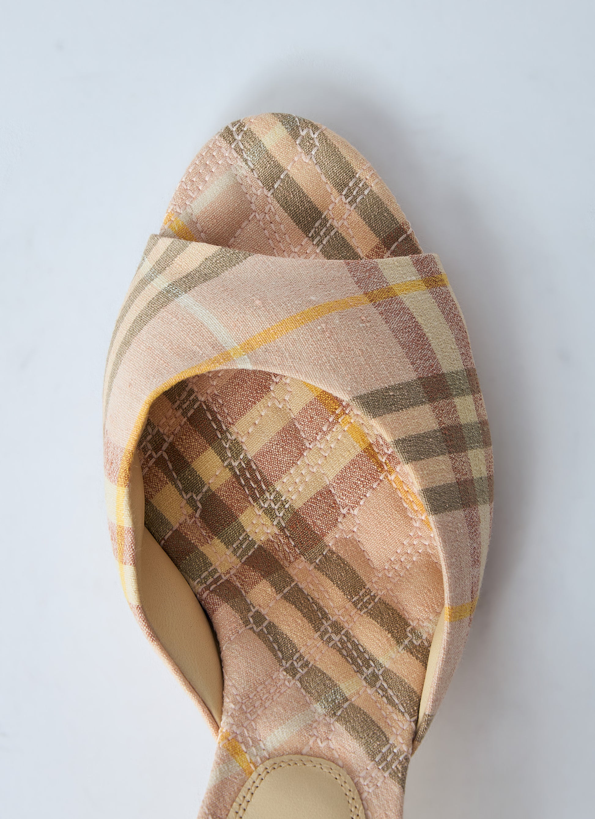 Burberry Women Check Heeled Mules BURBERRY