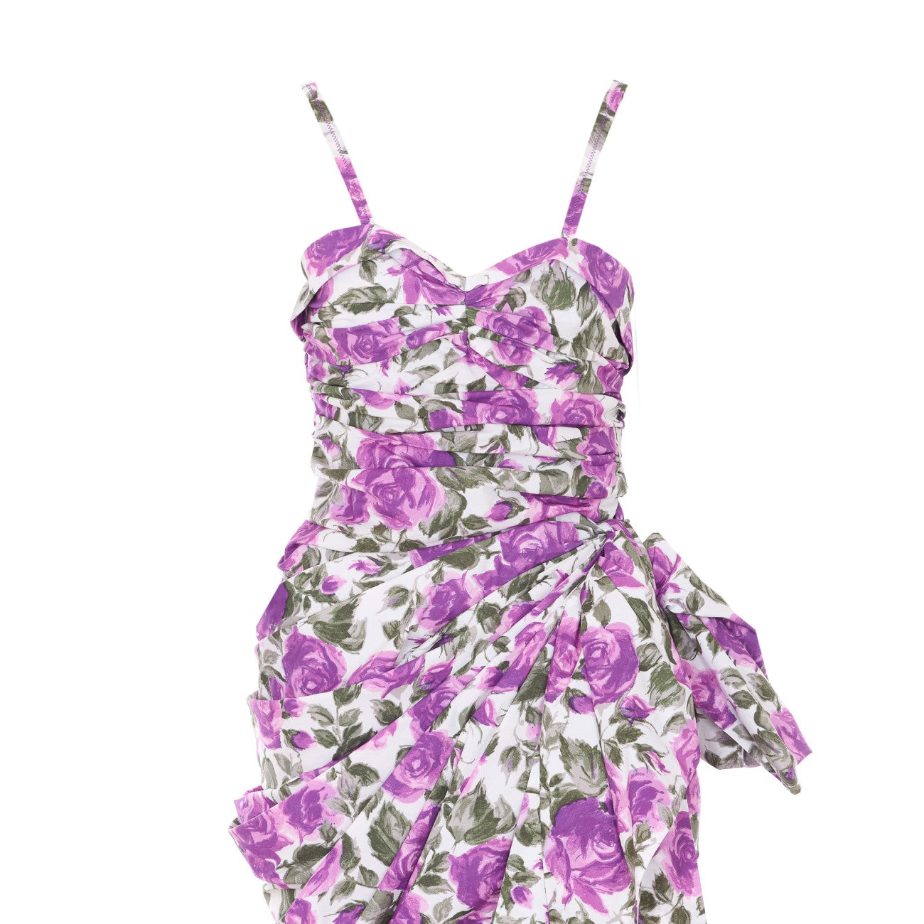Chloe' Women Bustier Midi Wallet Floral Dress CHLOE
