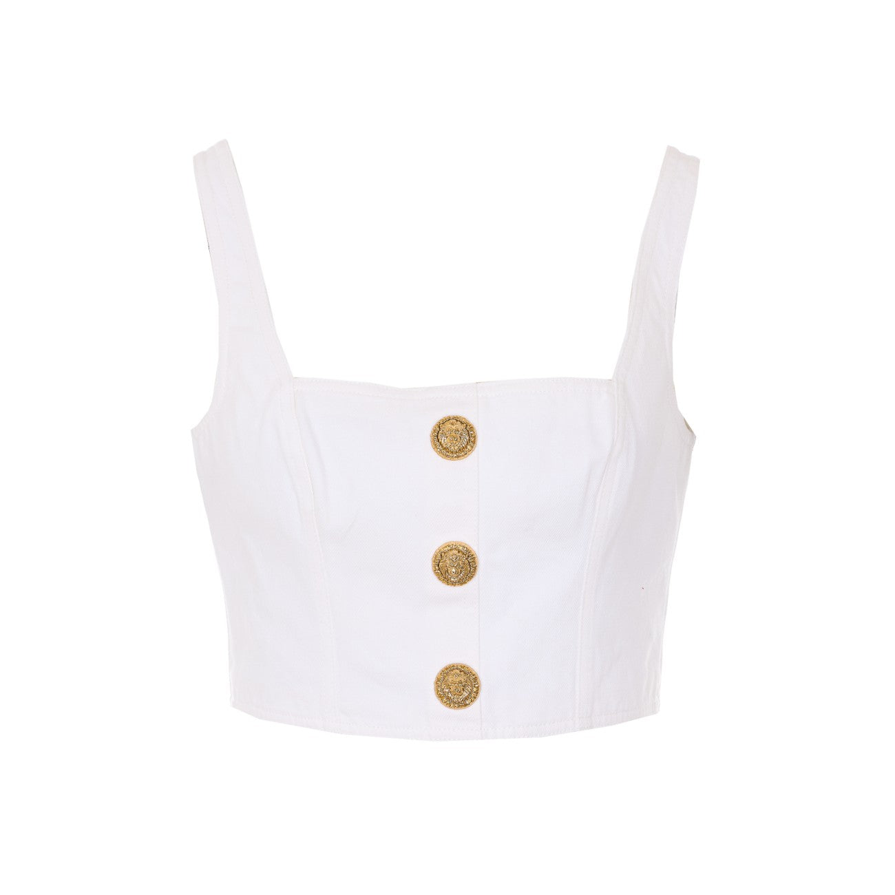 Balmain Women Buttoned Denim Top BALMAIN