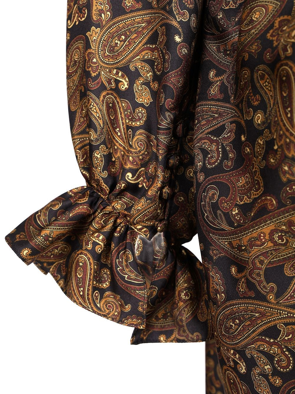 Saint Laurent Women Paisley Pattern Silk Twill Dress SAINT LAURENT