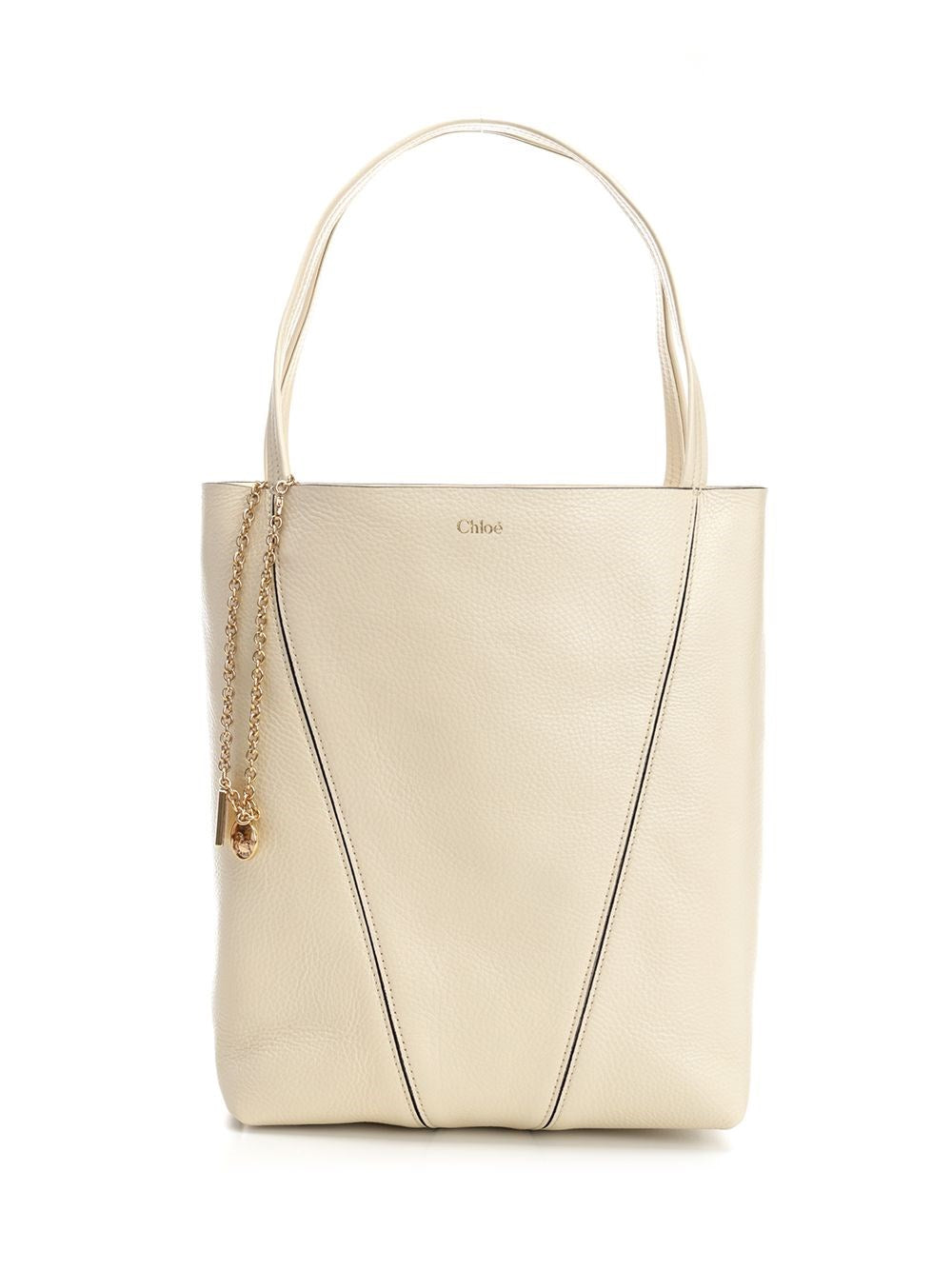 Chloe' Women Chloé Spin Large Hammered Leather Tote Bag CHLOE