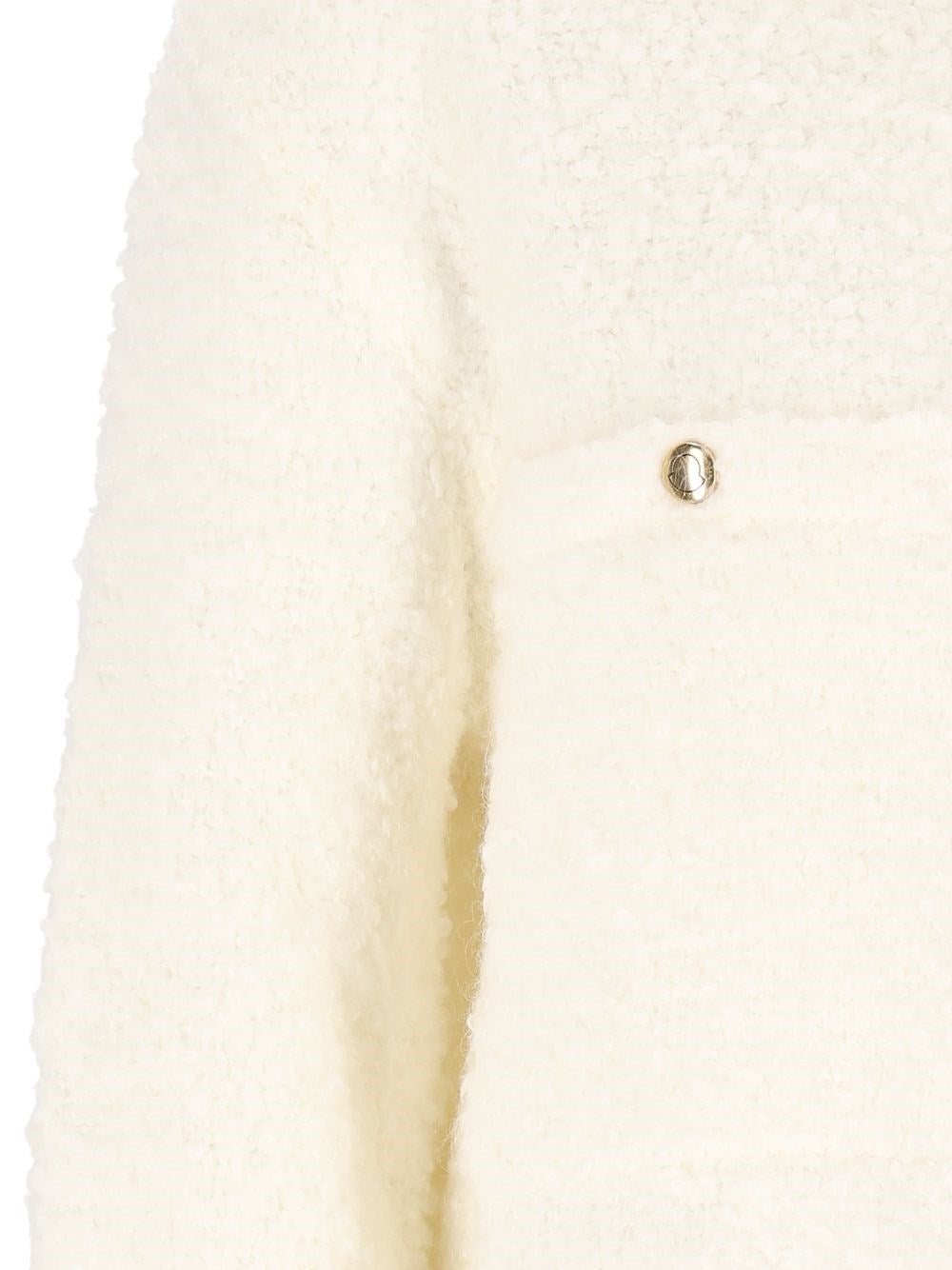 Moncler Women Ivory Bouclé Cardigan MONCLER