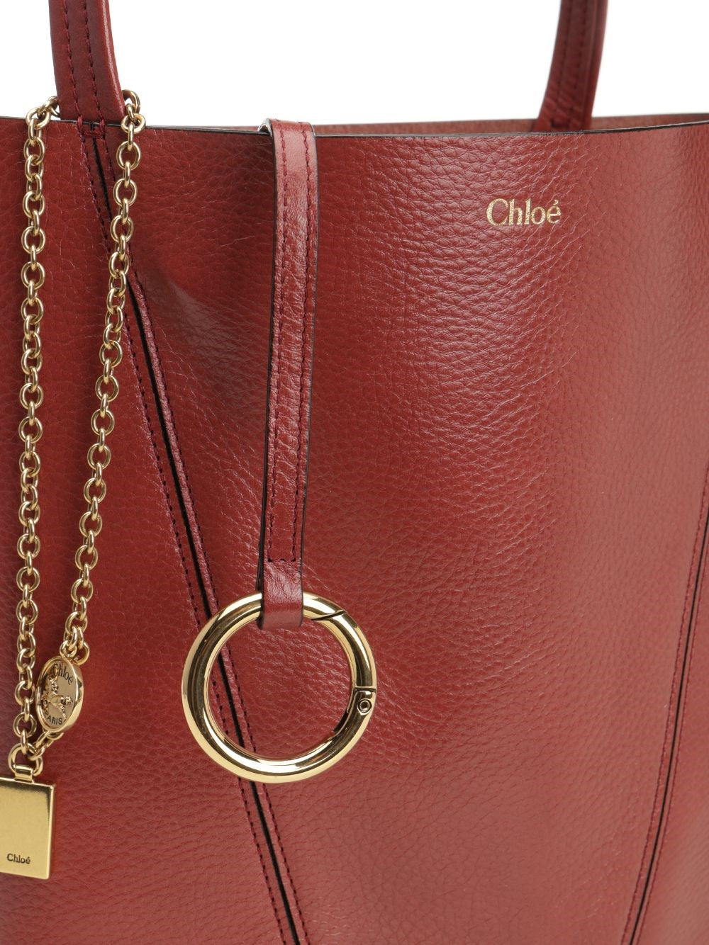 Chloe' Women Chloé Spin Large Hammered Leather Tote Bag CHLOE
