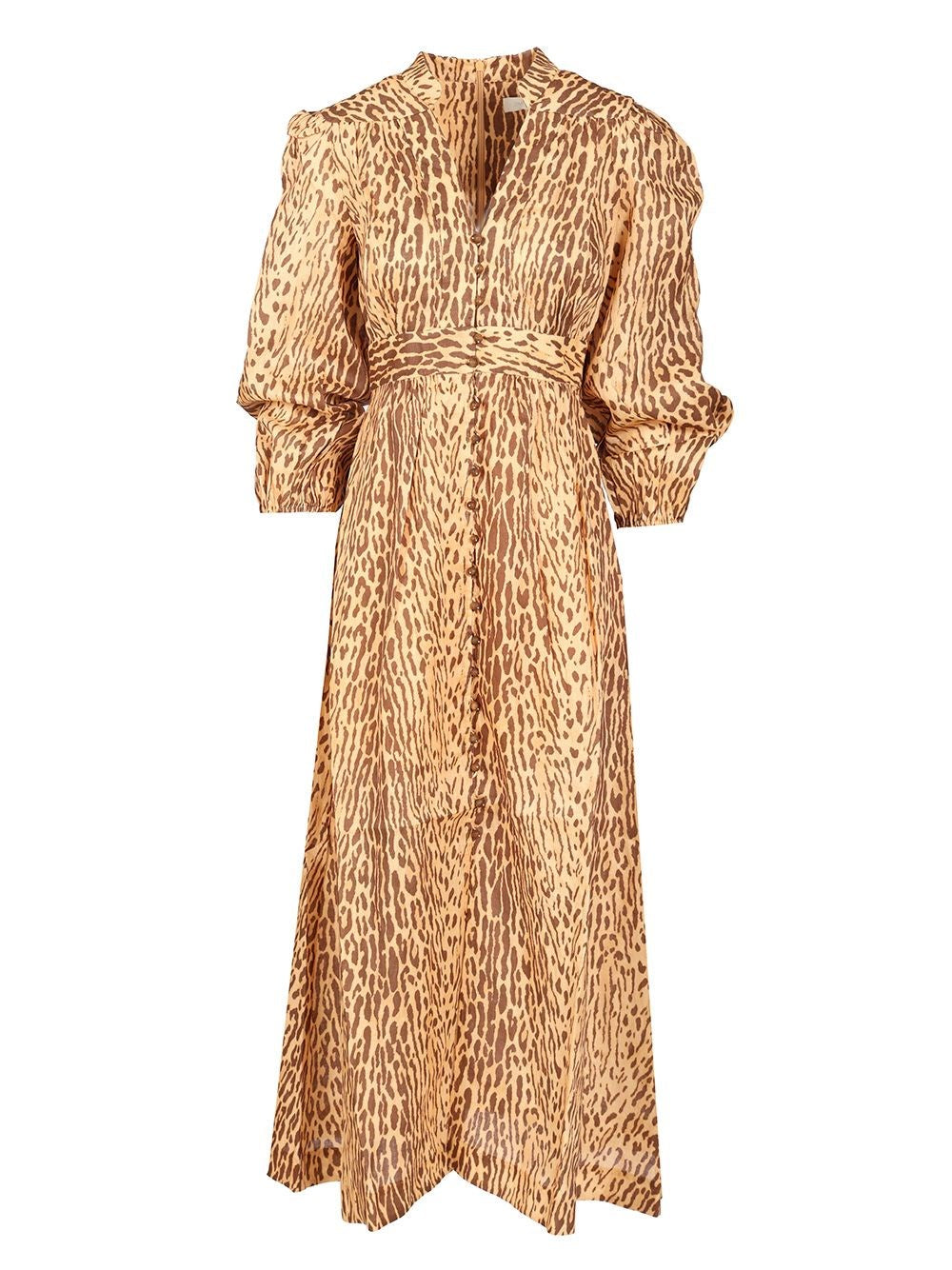 Zimmermann Women Leopard Print Midi Dress ZIMMERMANN