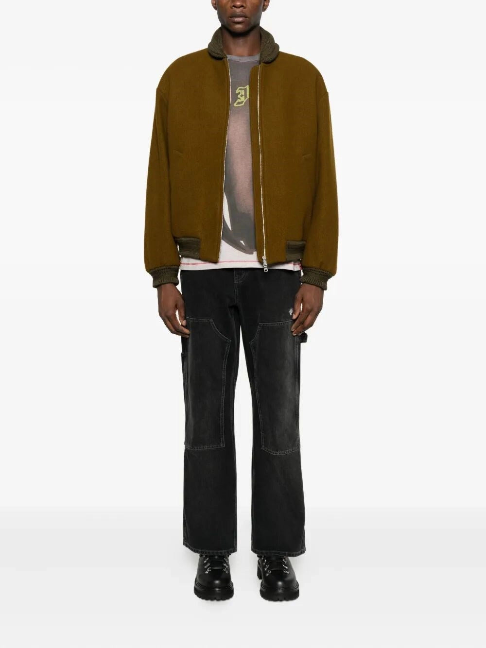 Off White Men `Gothic Ow` Flare Carpenter Jeans OFF-WHITE
