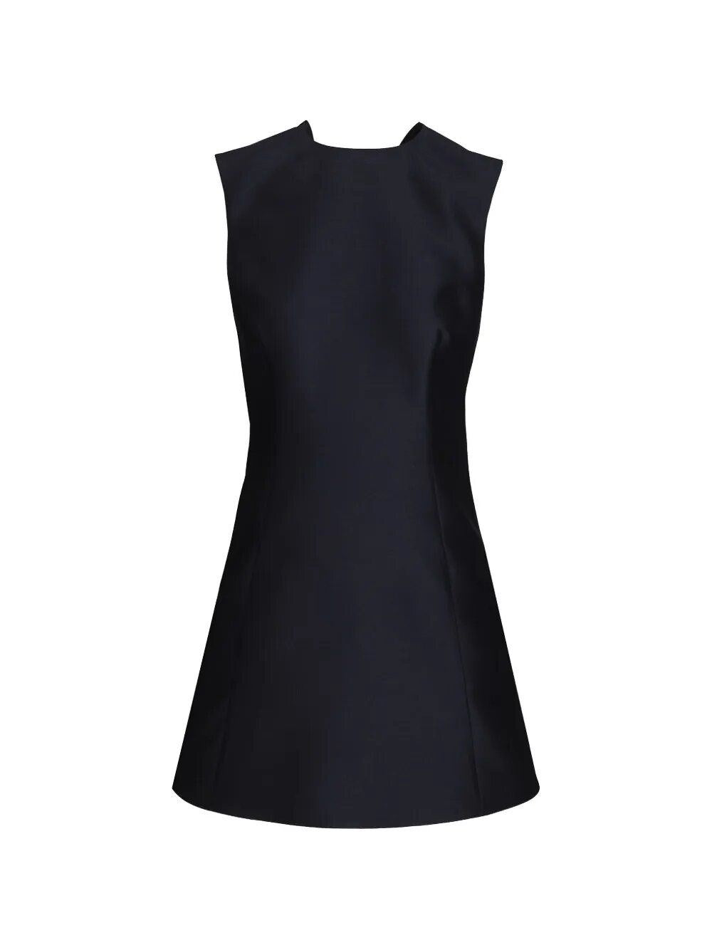 Balenciaga Women Mini Abito A Trapezio In Lana E Seta BALENCIAGA