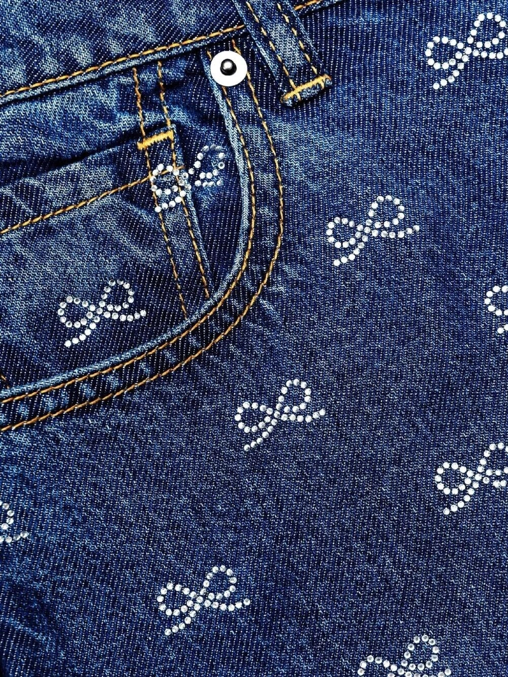 Self-Portrait Women Lightweight Bow Embellished Jeans SELF-PORTRAIT