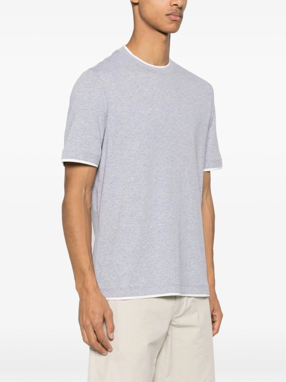 Brunello Cucinelli Men T-Shirt With Faux-Layering BRUNELLO CUCINELLI