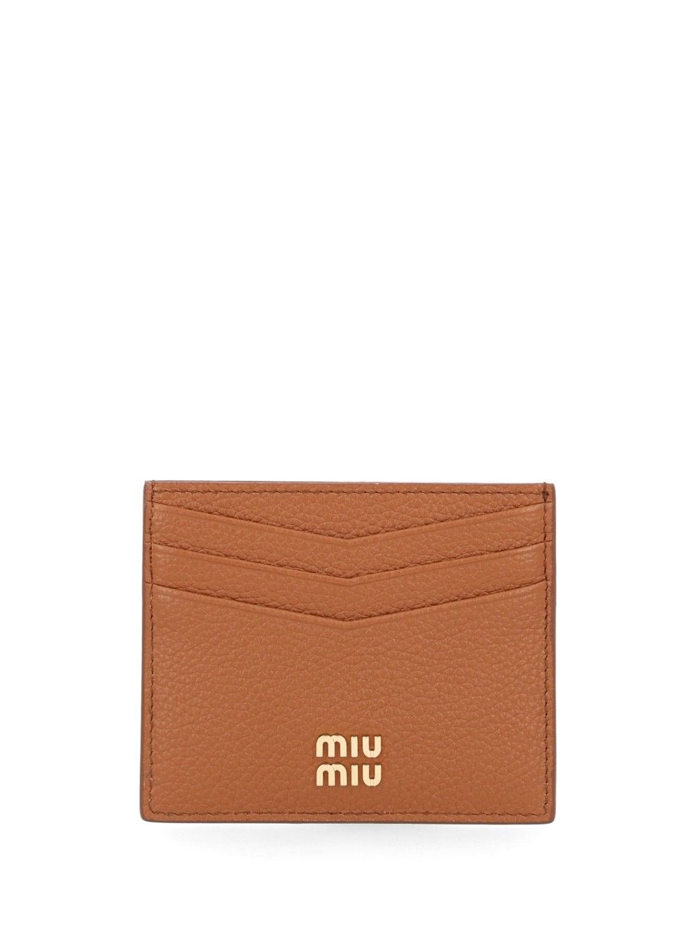 Miu Miu Women Grained Leather Card Holder MIU MIU