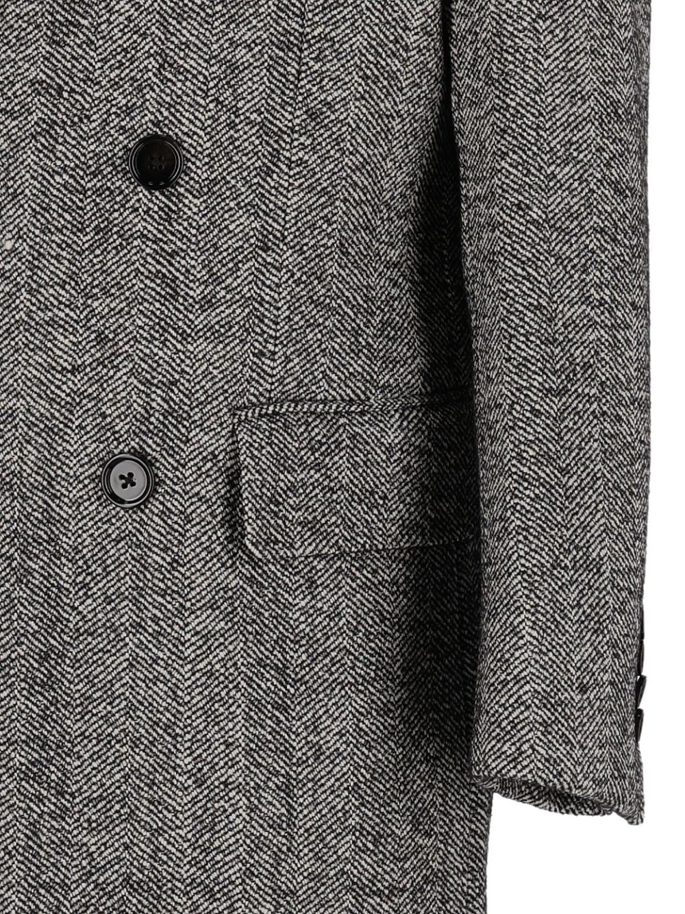 Dolce & Gabbana Men Double-Breasted Herringbone Coat DOLCE & GABBANA