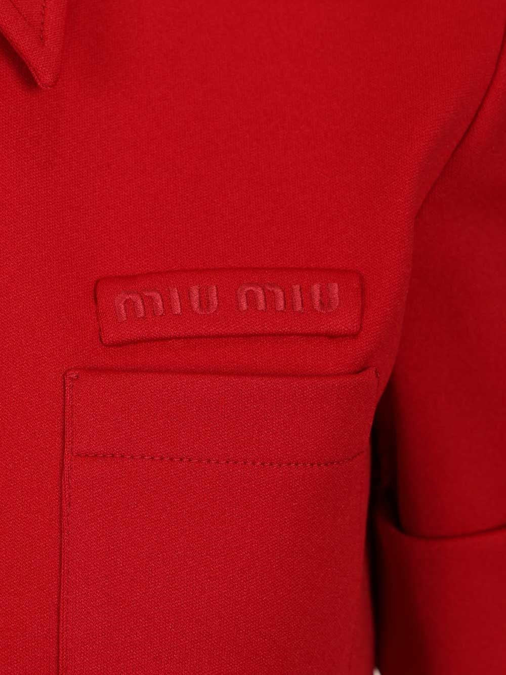 Miu Miu Women Technical Jersey Polo Shirt MIU MIU