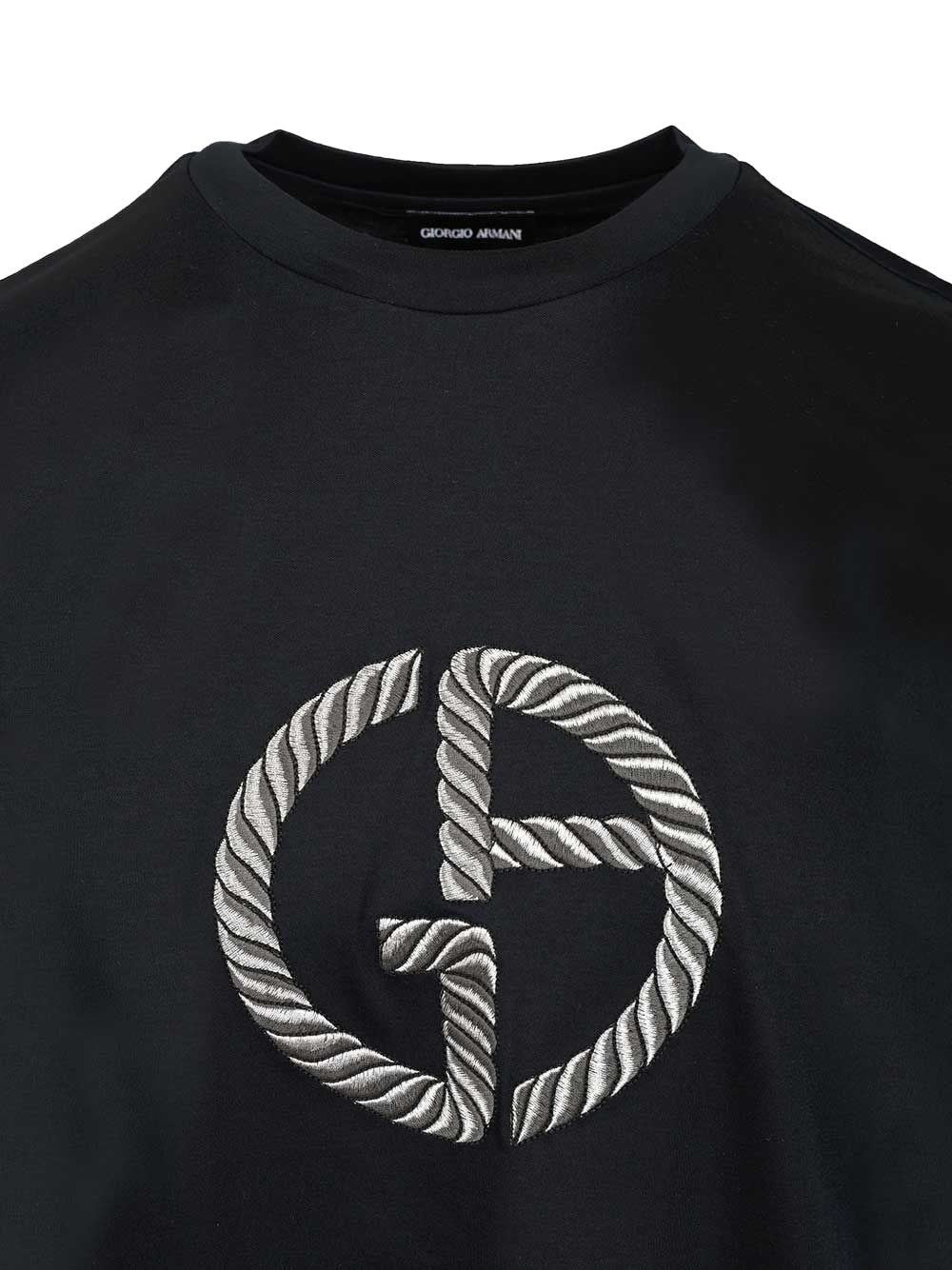Giorgio Armani Men T-Shirt With Embroidered Logo GIORGIO ARMANI