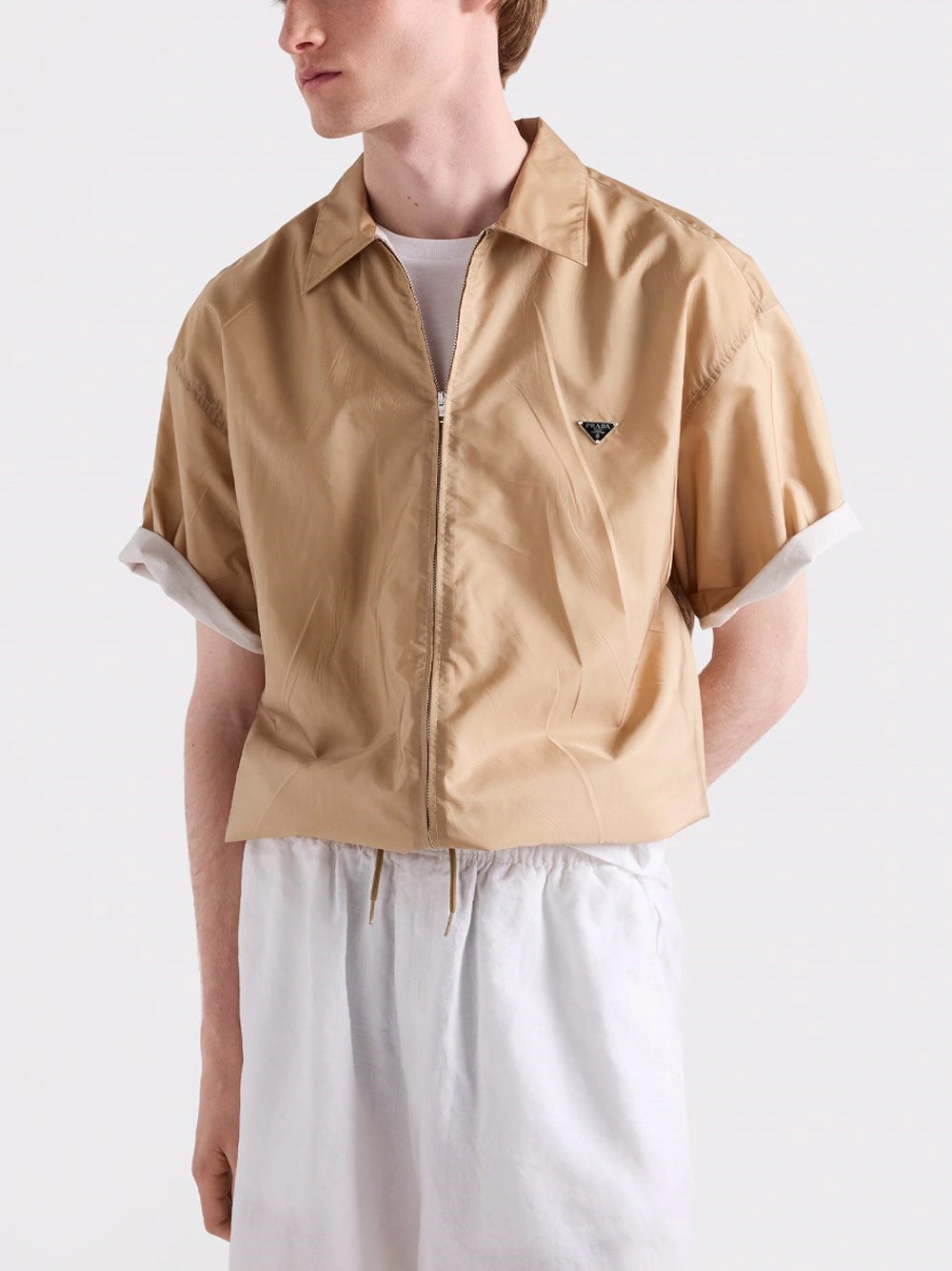 Prada Men Re-Nylon Short Sleeved Shirt PRADA