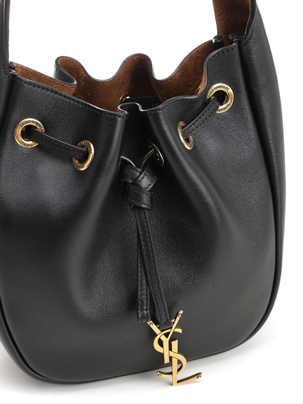 Saint Laurent Women Leather Bucket Bag SAINT LAURENT