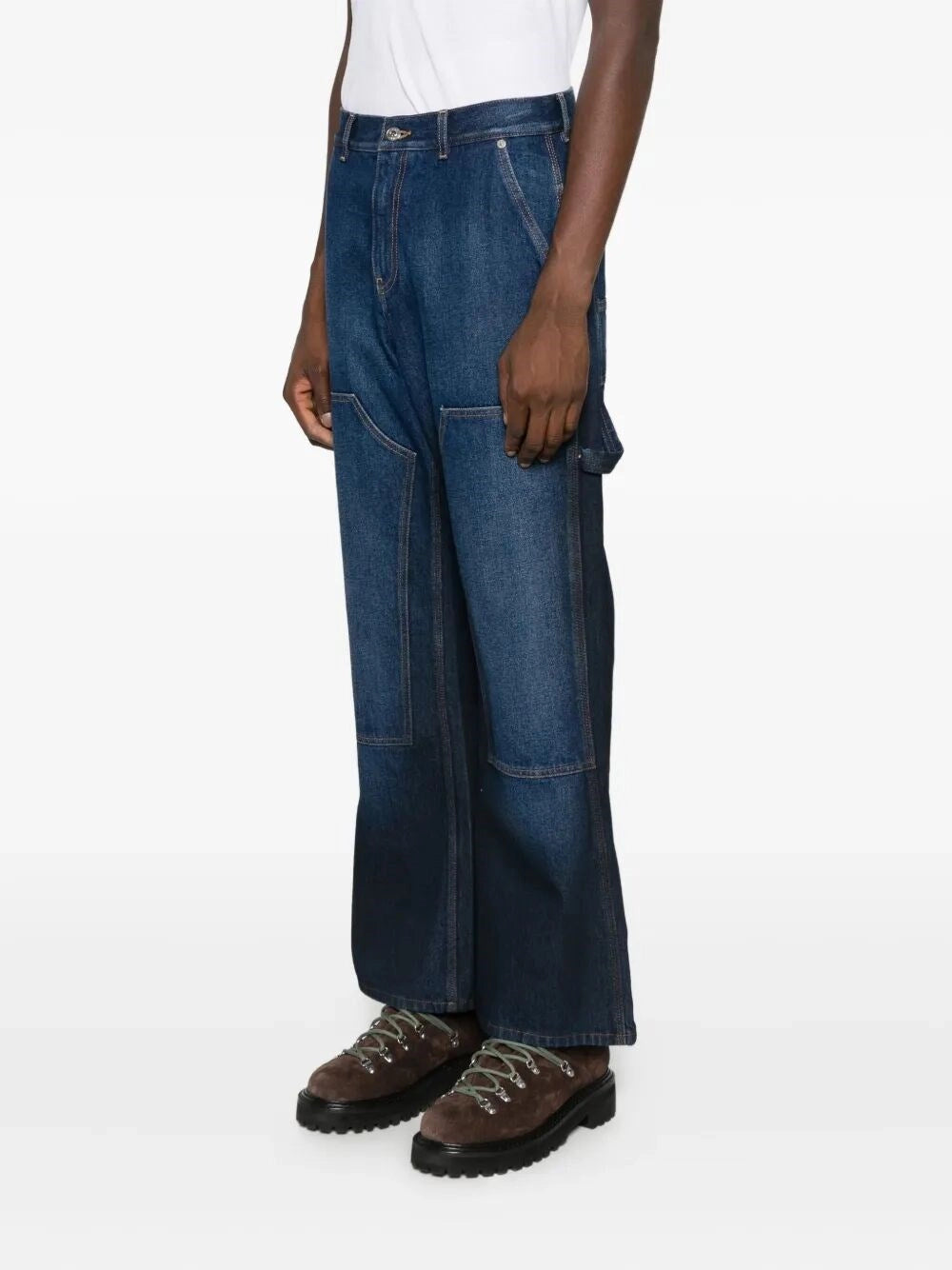 Off White Men `Gothic Ow` Flare Carpenter Jeans