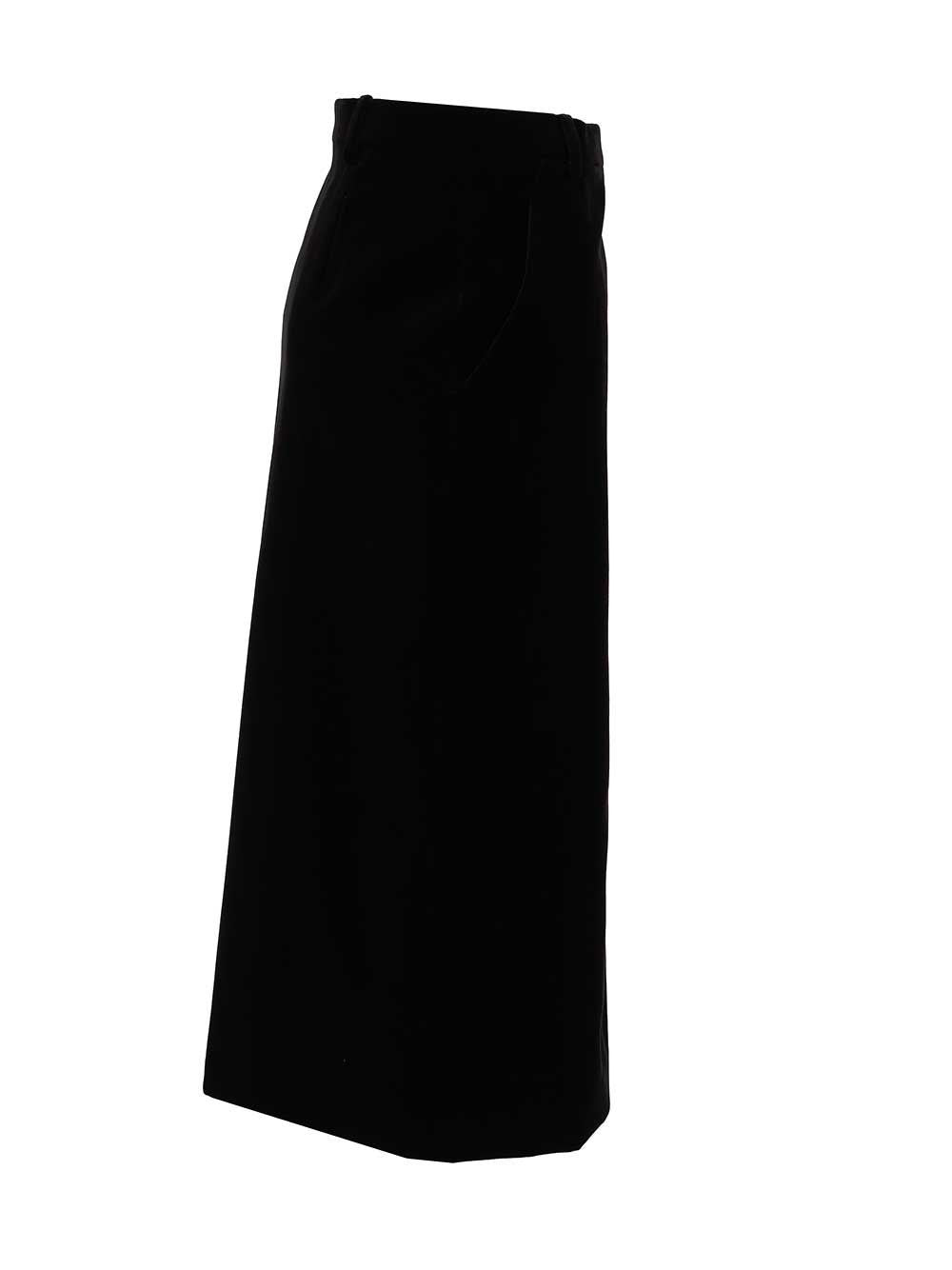 Saint Laurent Women Wrap Midi Skirt SAINT LAURENT