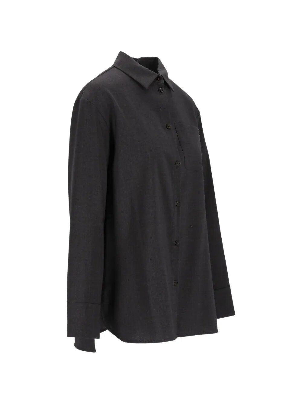 'S Max Mara Women Basic Wool Canvas Shirt S MAX MARA