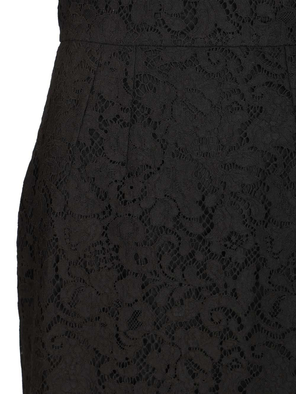 Dolce & Gabbana Women Stretch Lace Midi Skirt DOLCE & GABBANA