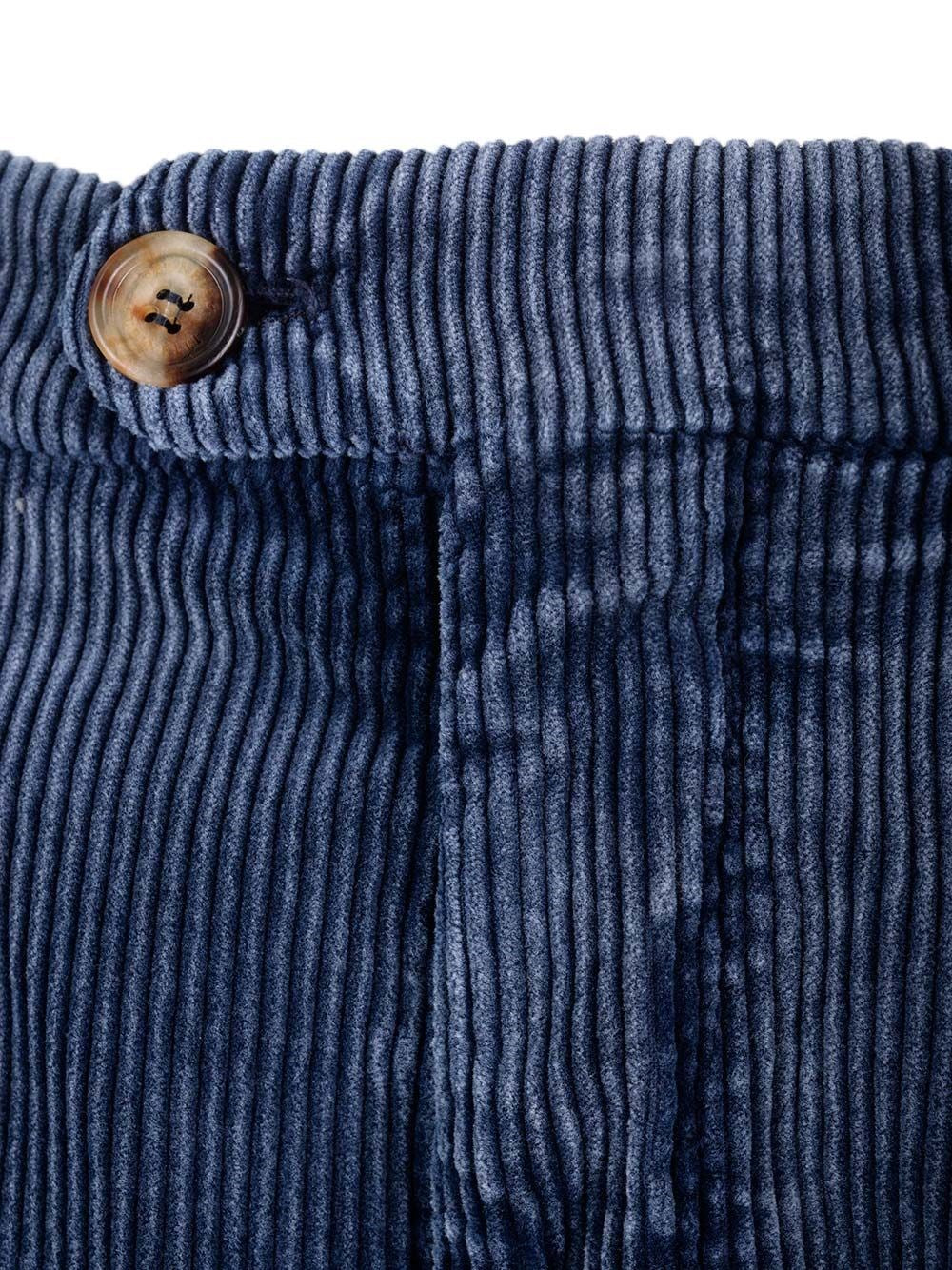 Brunello Cucinelli Men Blue Corduroy Trousers BRUNELLO CUCINELLI