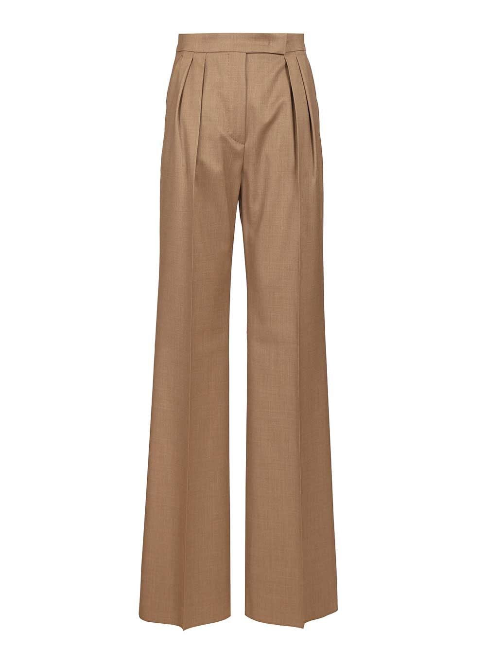 Max Mara Women Wool Twill Trousers