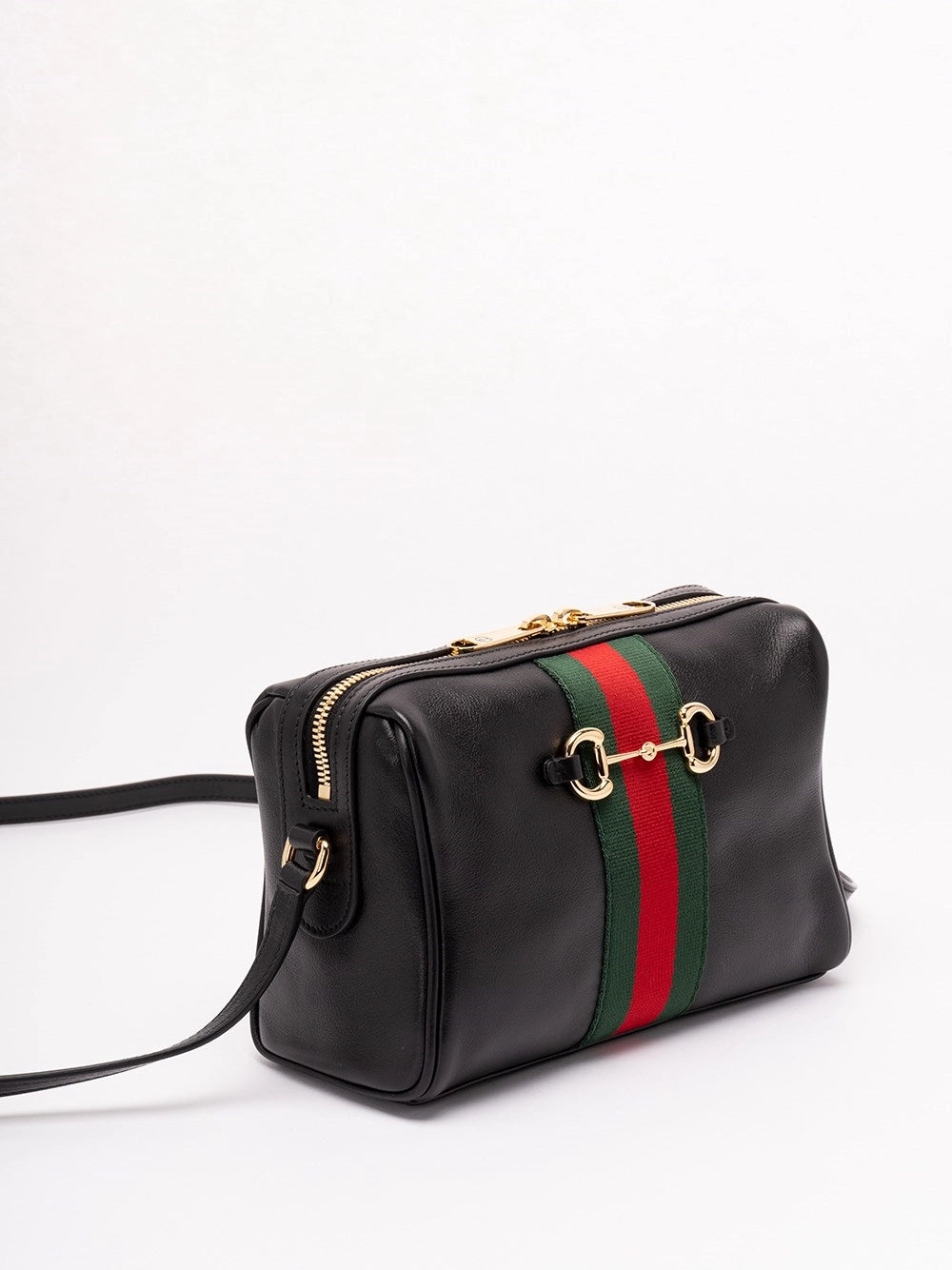 Gucci Women Horsebit Web Crossbody Bag GUCCI