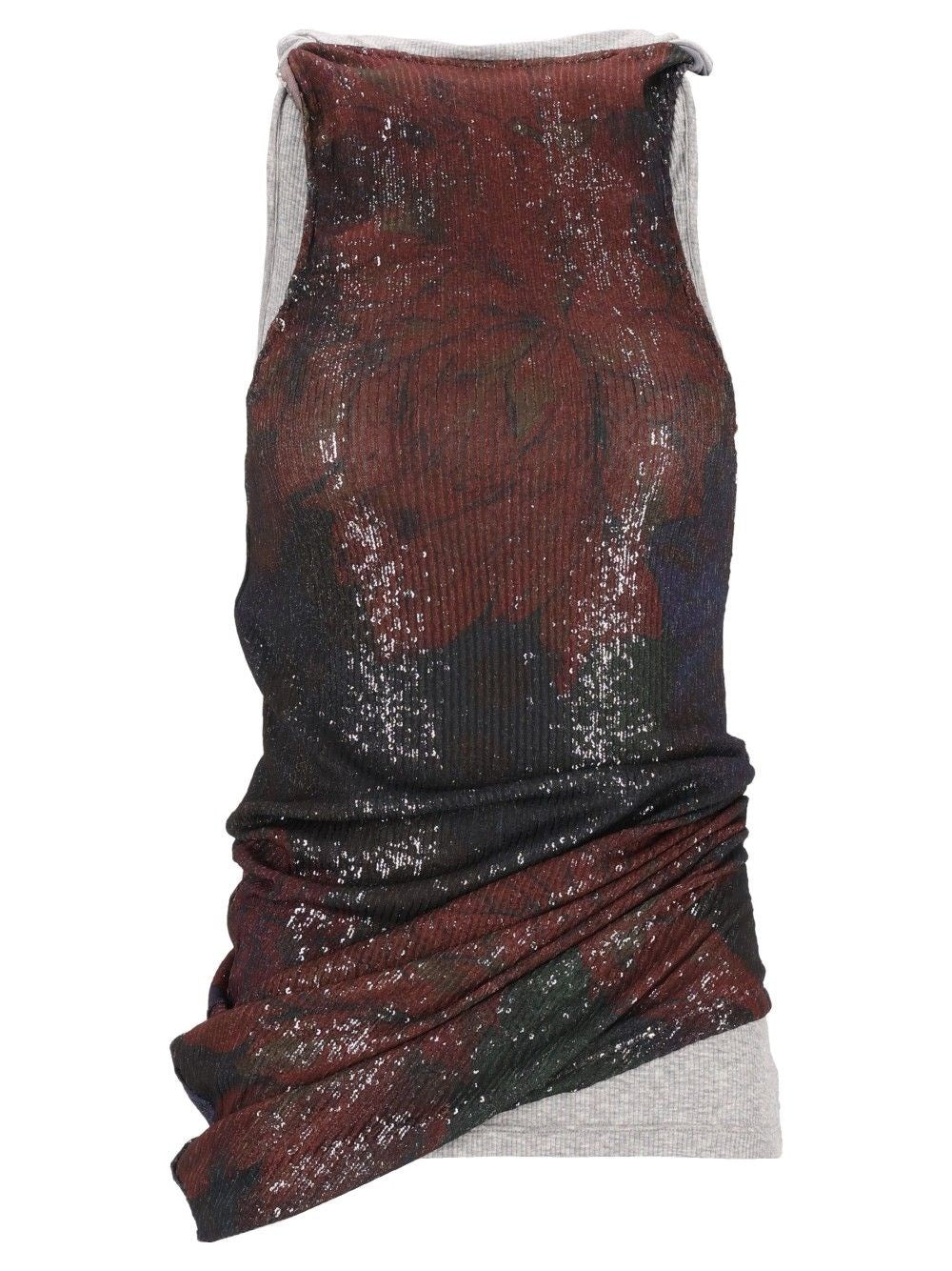 Maison Margiela Women Printed Draped Top MAISON MARGIELA