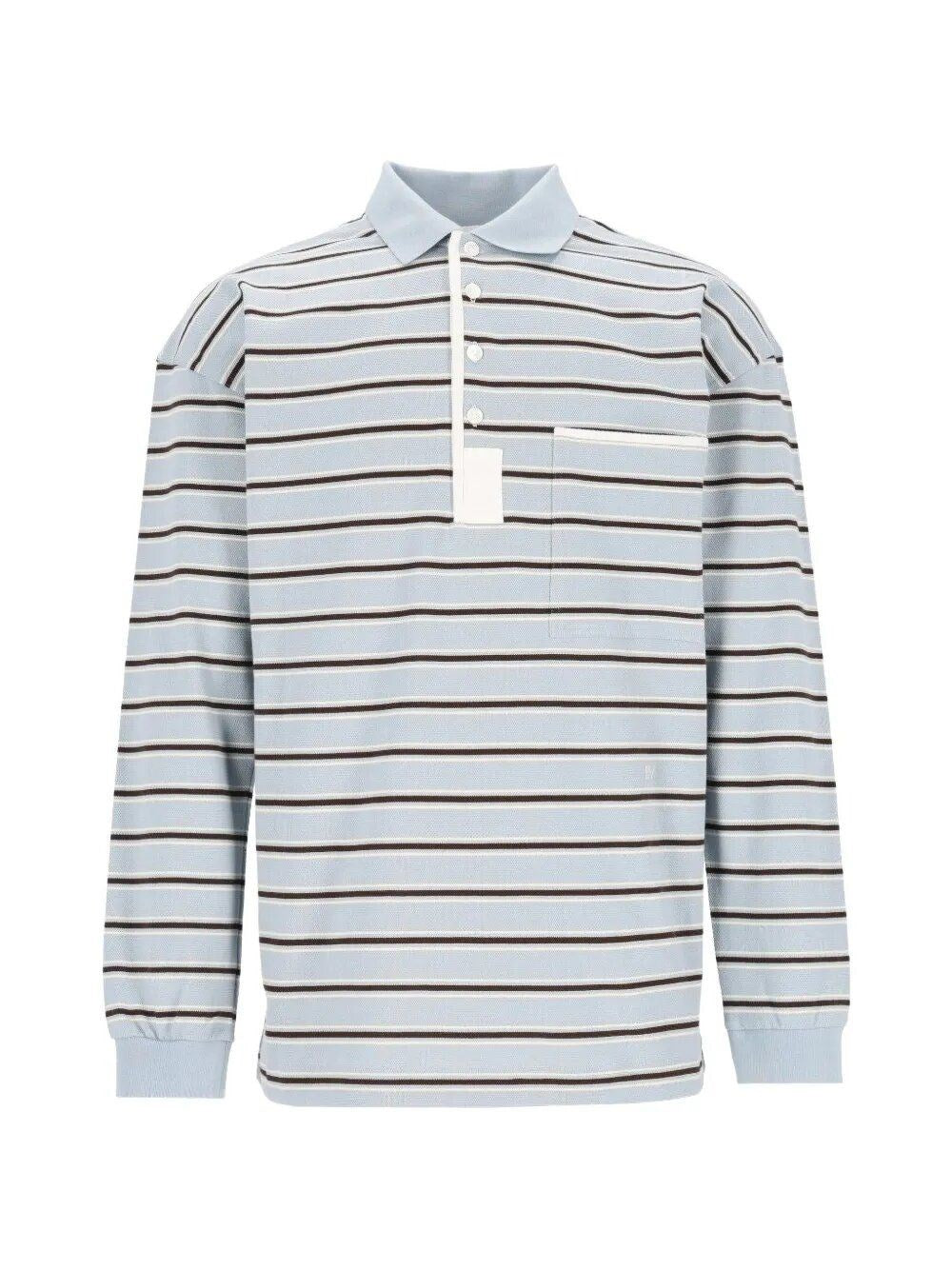 Bottega Veneta Men Striped Polo Shirt BOTTEGA VENETA