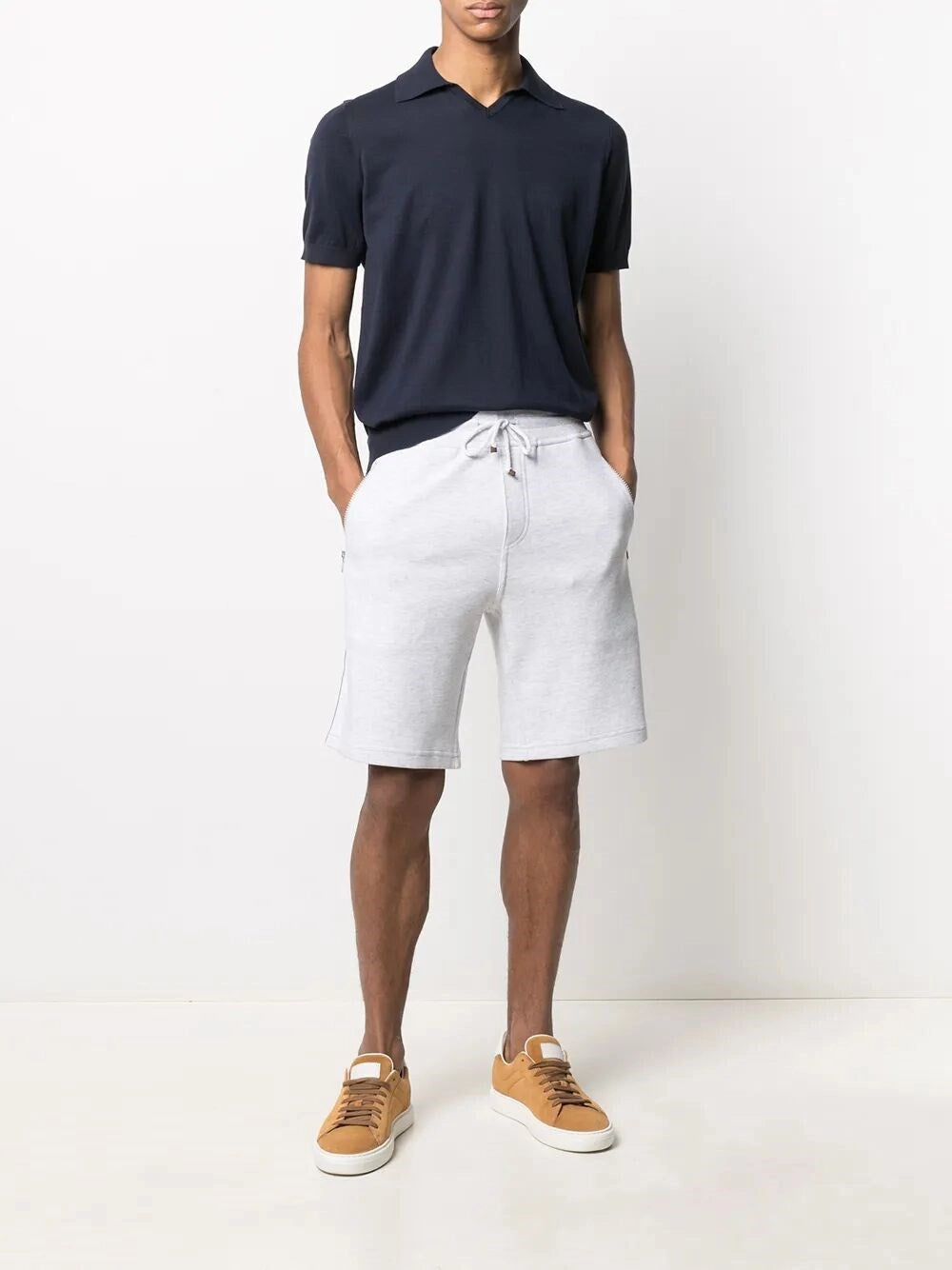 Brunello Cucinelli Men Polo-Style Sweater BRUNELLO CUCINELLI