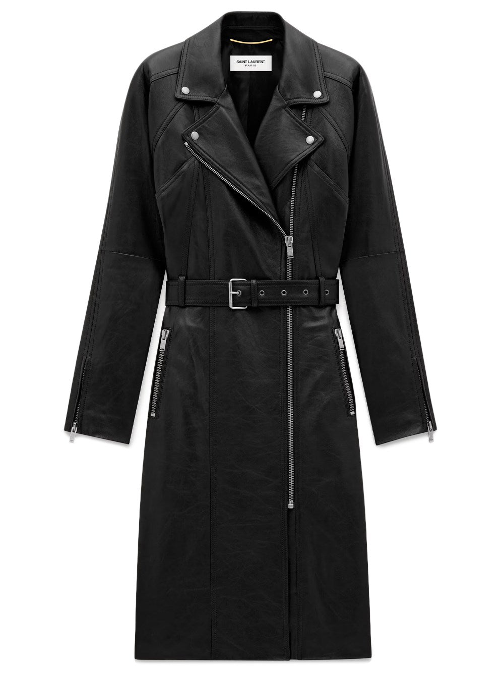 Saint Laurent Women Leather Coat SAINT LAURENT