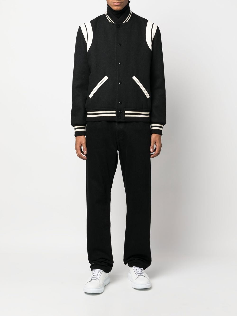 Saint Laurent Men Black "Teddy" Bomber SAINT LAURENT