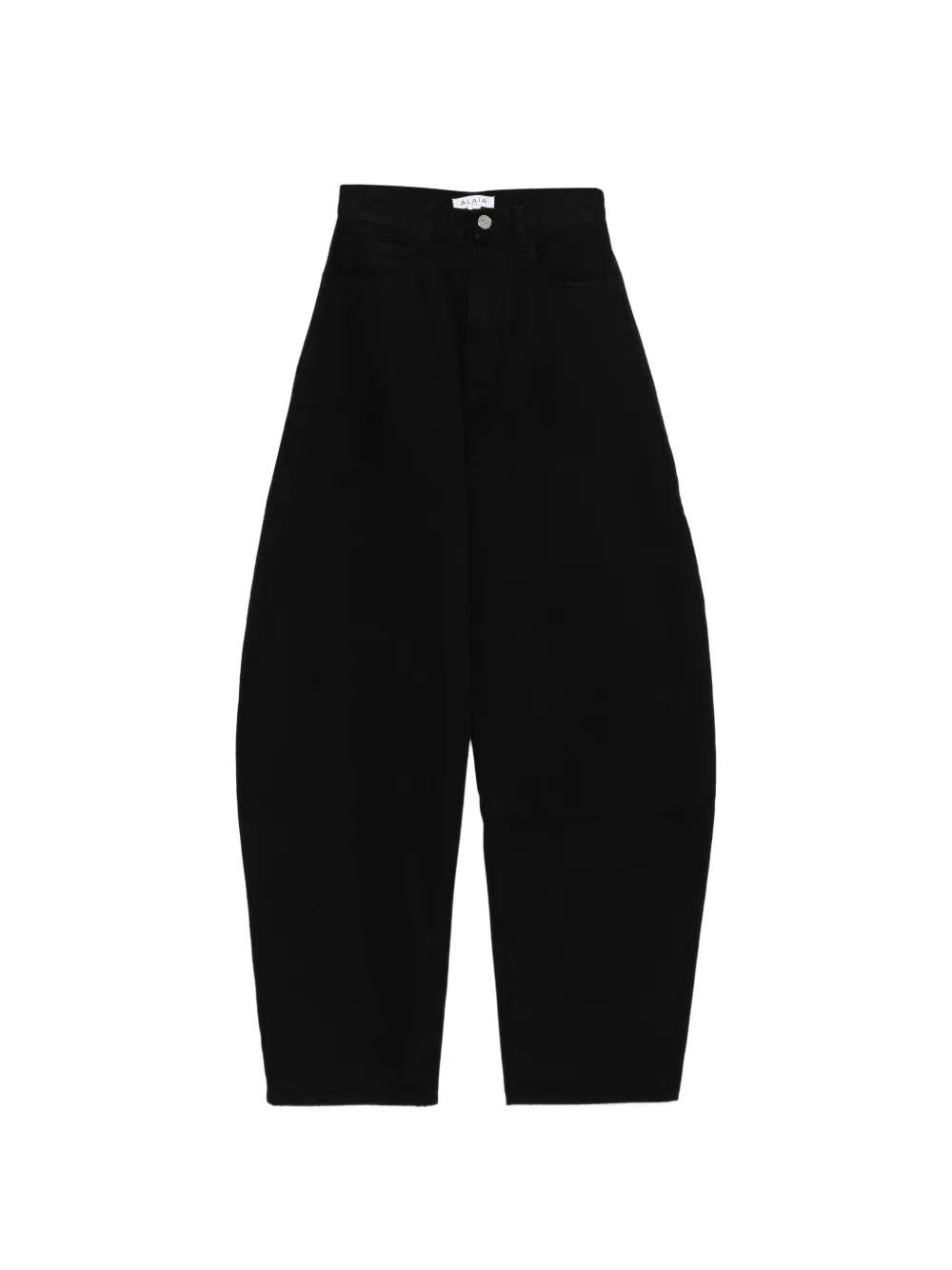 Alaïa Women Black Denim Rounded Jeans ALAIA