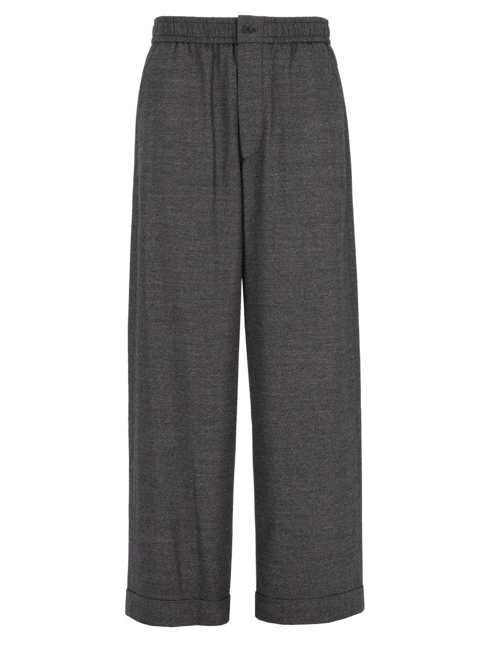 Giorgio Armani Men Oversized Denim-Effect Virgin Wool And Cashmere Trousers GIORGIO ARMANI
