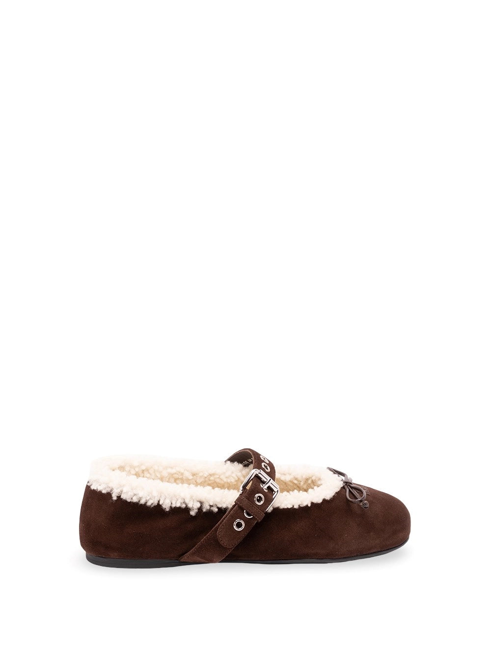 Miu Miu Women Suede And Shearling Ballerinas MIU MIU